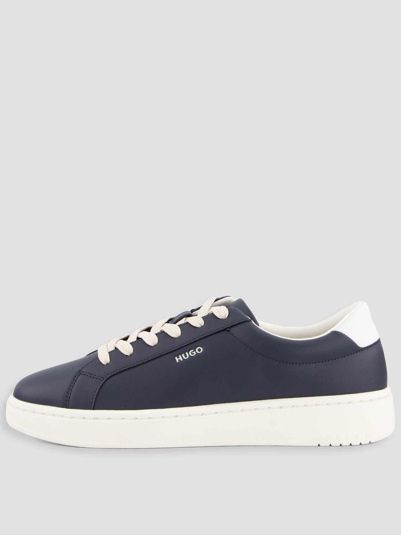 Image 1 of 7 of HUGO Hugo Neston Tenn PU Cupsole Trainers - Navy