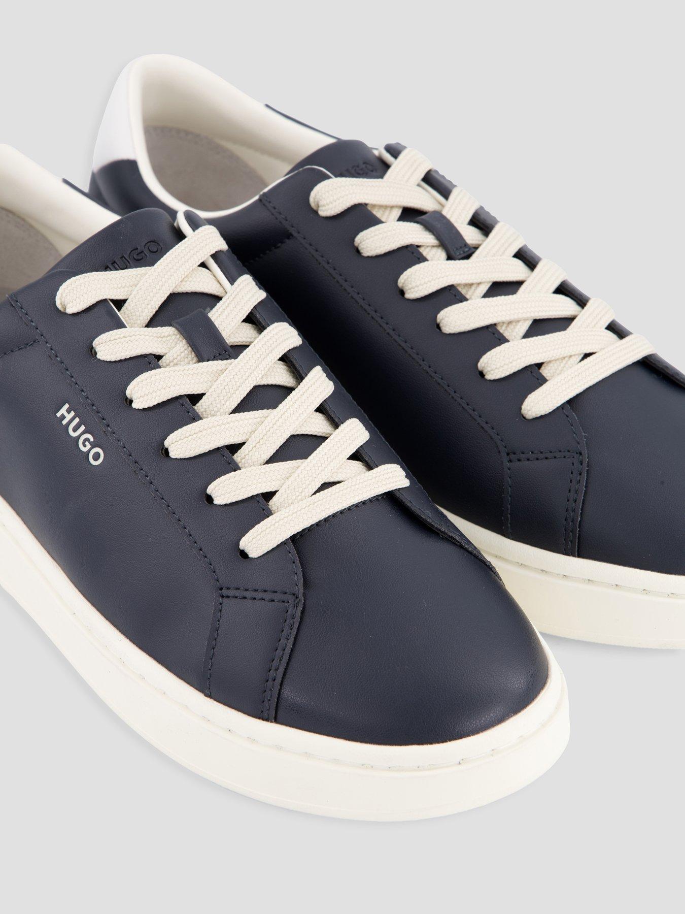 Image 5 of 7 of HUGO Hugo Neston Tenn PU Cupsole Trainers - Navy