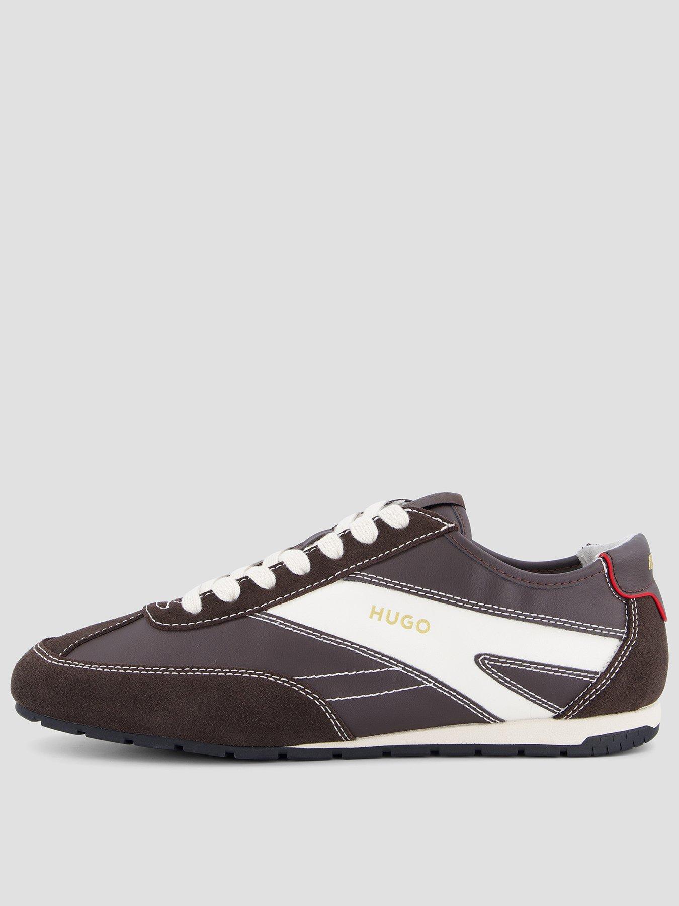 Image 1 of 7 of HUGO Hugo Lytton Tenn PU Low Trainers - Brown