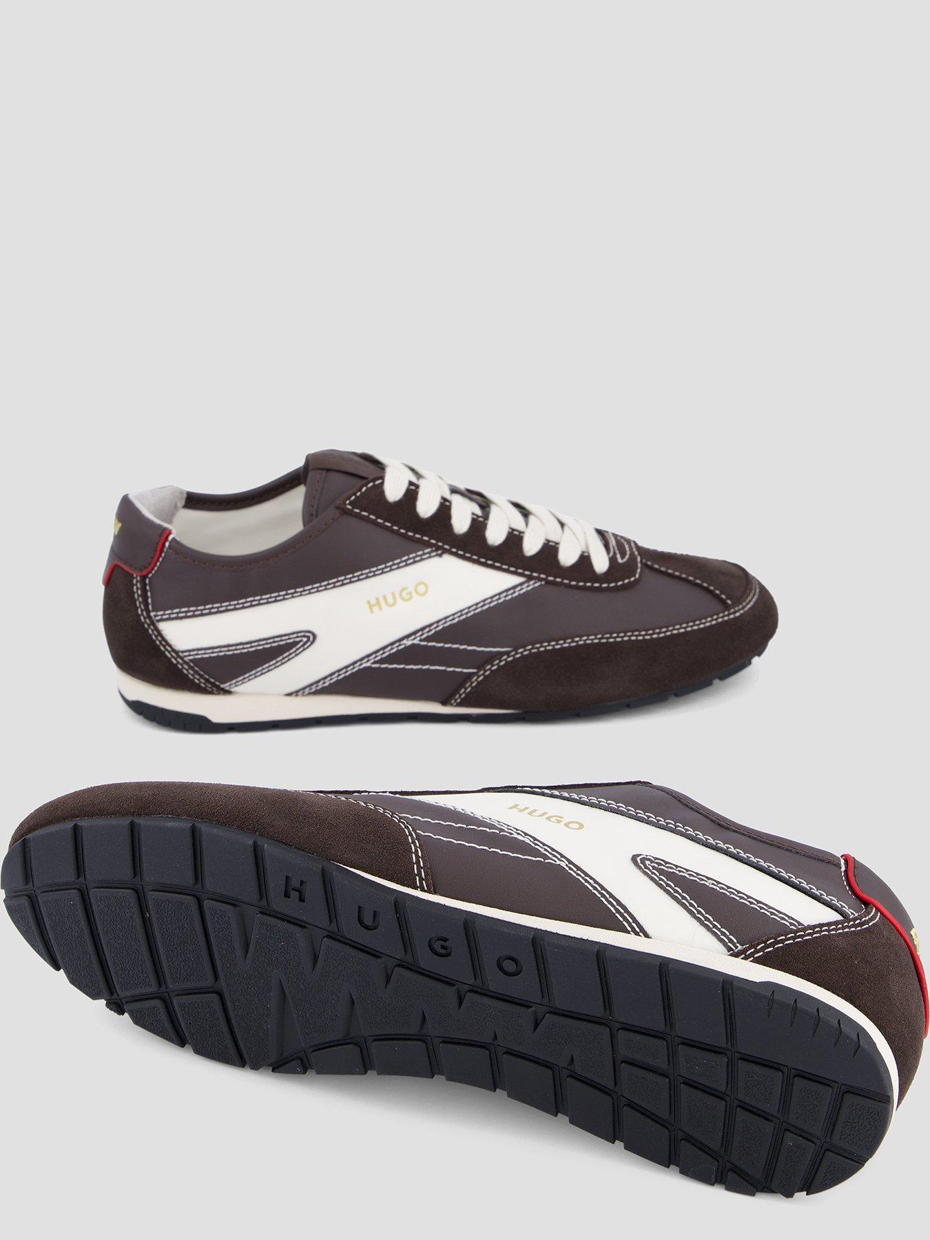 Image 4 of 7 of HUGO Hugo Lytton Tenn PU Low Trainers - Brown