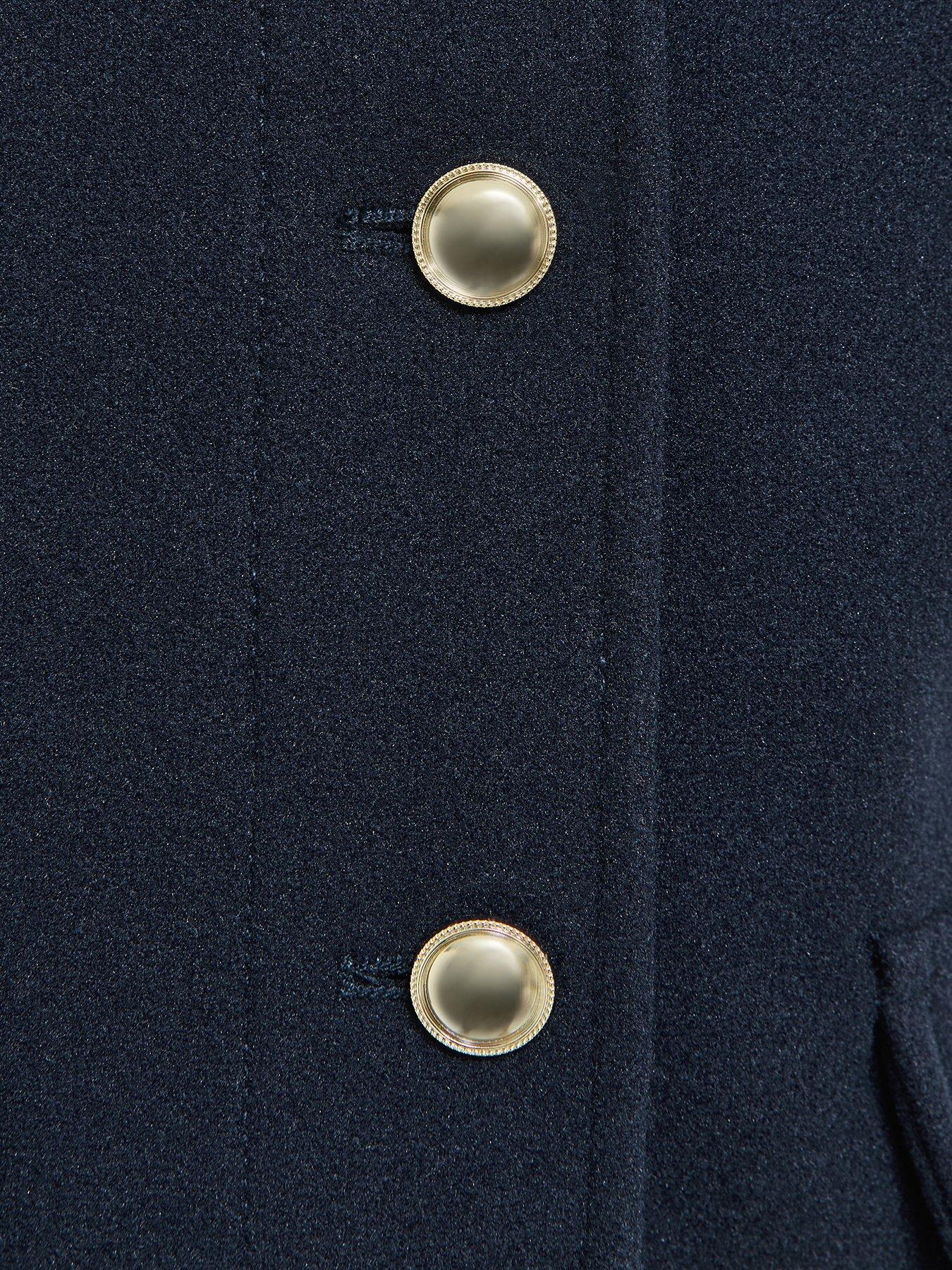 Image 6 of 6 of New Look Button Front Collared Shacket - Blue