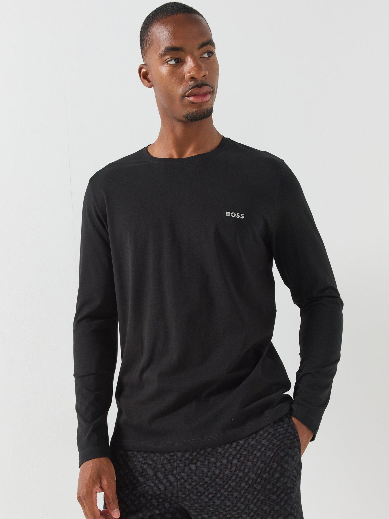 BOSS Boss Mix  &  Match Regular Fit Loungewear Long Sleeve T-shirt - Black