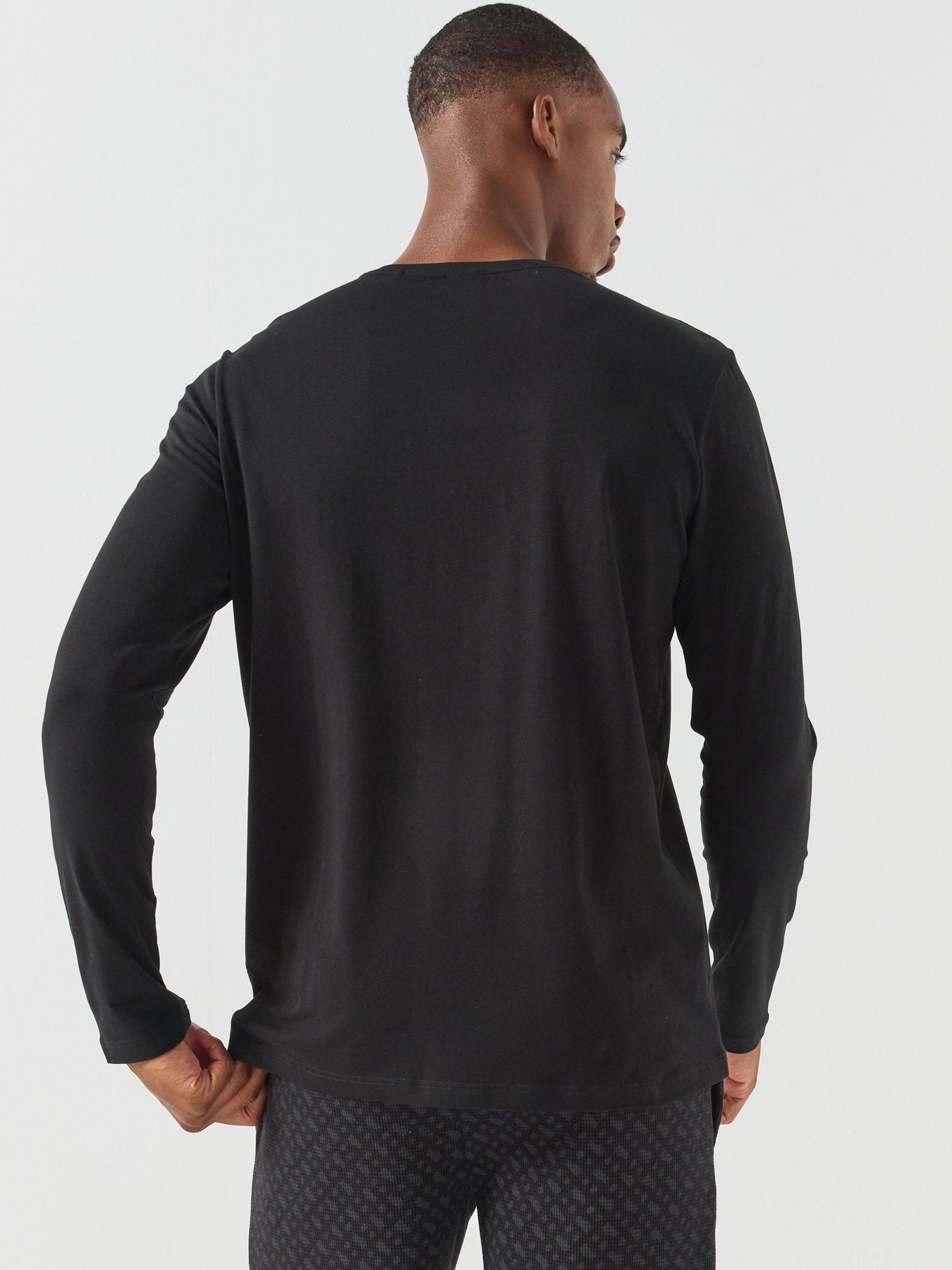 Image 2 of 5 of BOSS Boss Mix &amp; Match Regular Fit Loungewear Long Sleeve T-shirt - Black