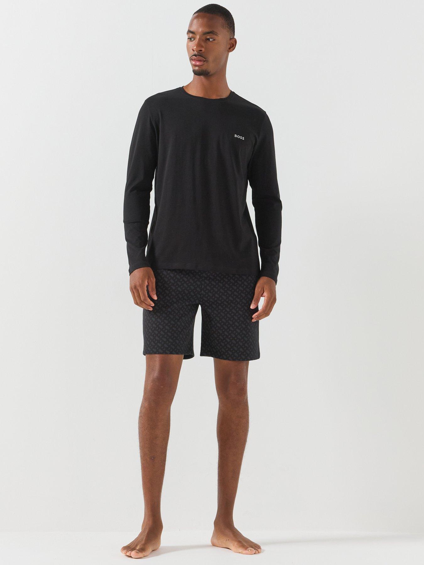 Image 3 of 5 of BOSS Boss Mix &amp; Match Regular Fit Loungewear Long Sleeve T-shirt - Black