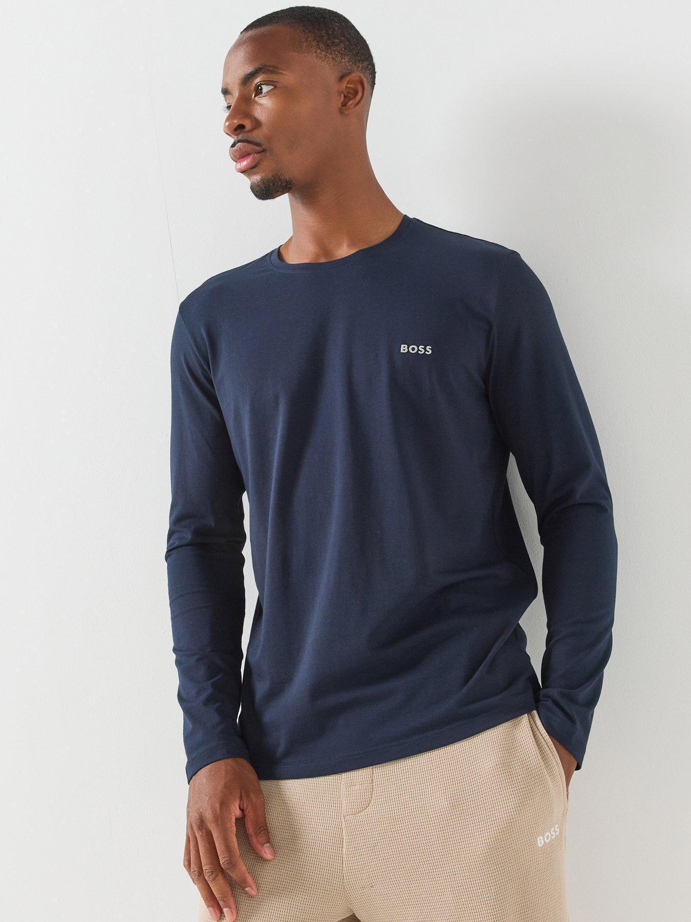 BOSS Boss Mix  &  Match Regular Fit Loungewear Long Sleeve T-shirt - Navy