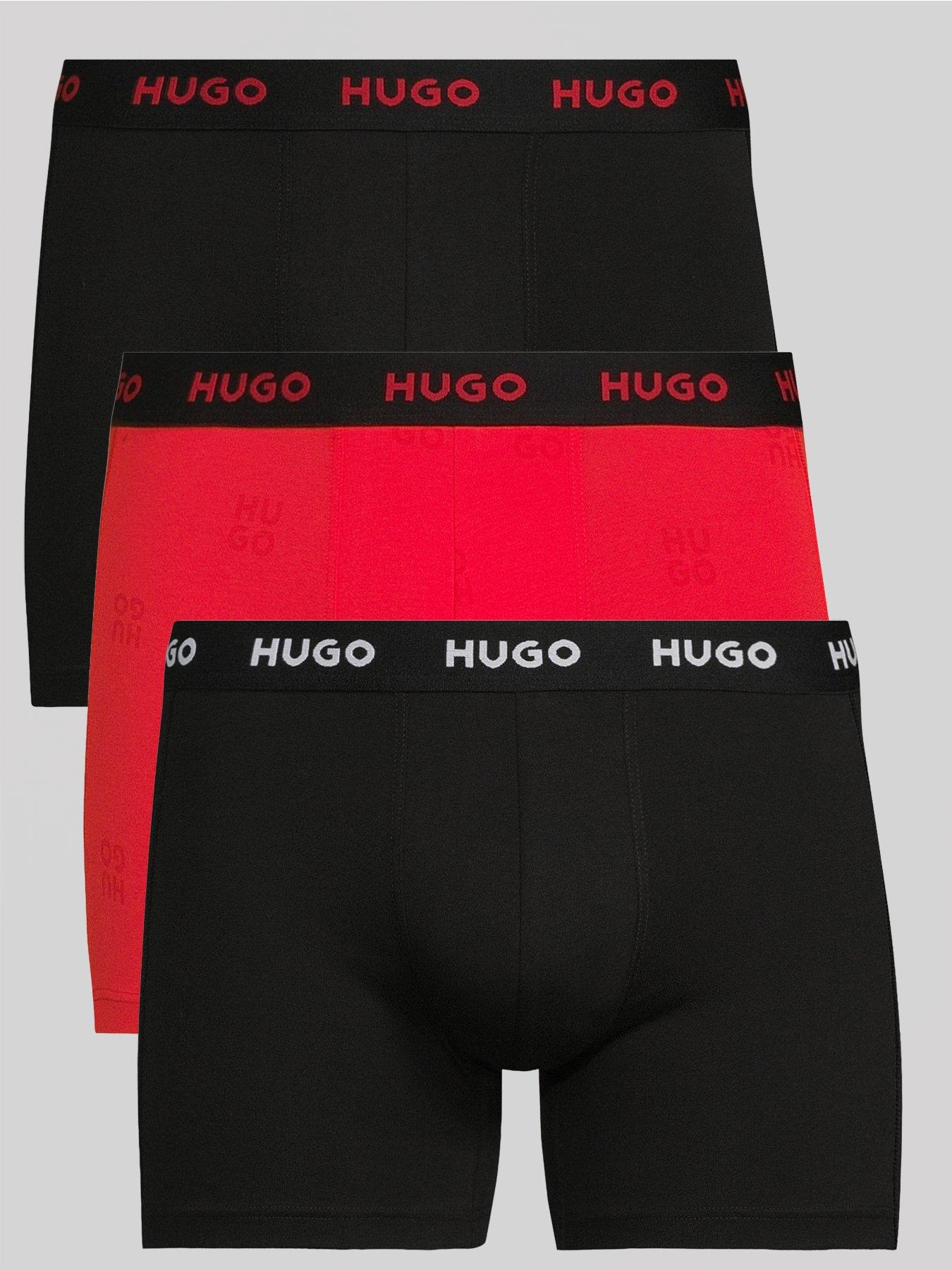 Image 1 of 3 of HUGO Mens Hugo 3 Pack Triplet Design Boxer Briefs - Multi