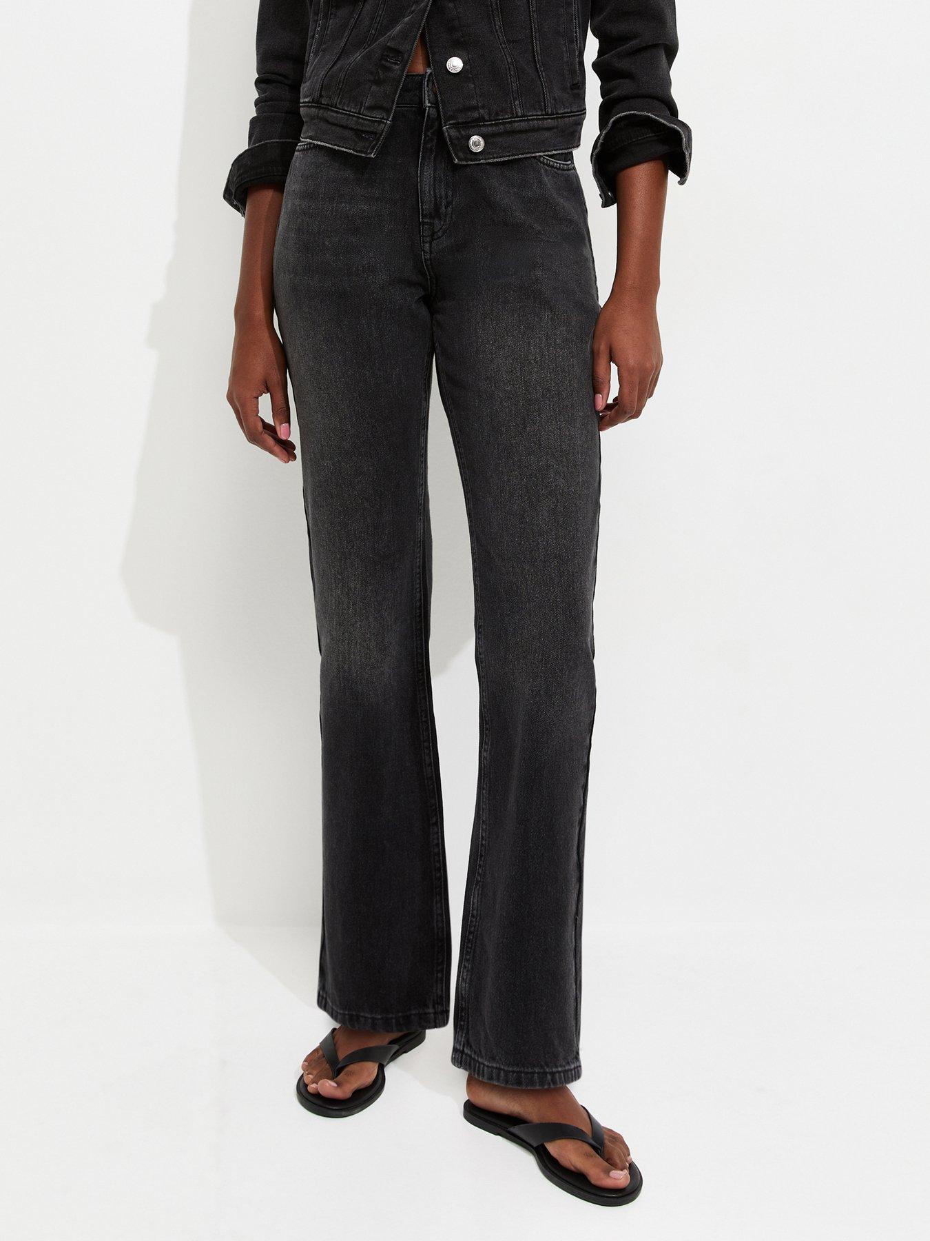 New Look Black Anica Straight Jeans