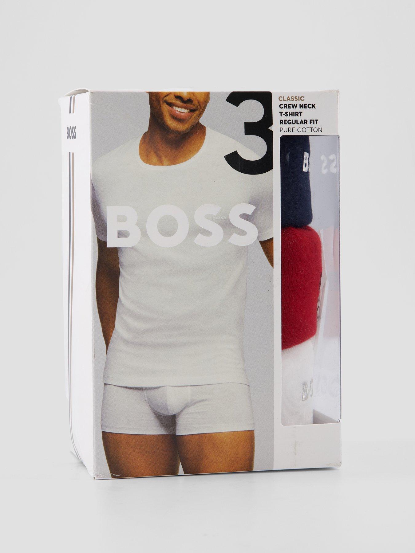 Image 6 of 6 of BOSS BOSS Mens 3 Pack Cotton Crew Neck T-Shirts - Multi