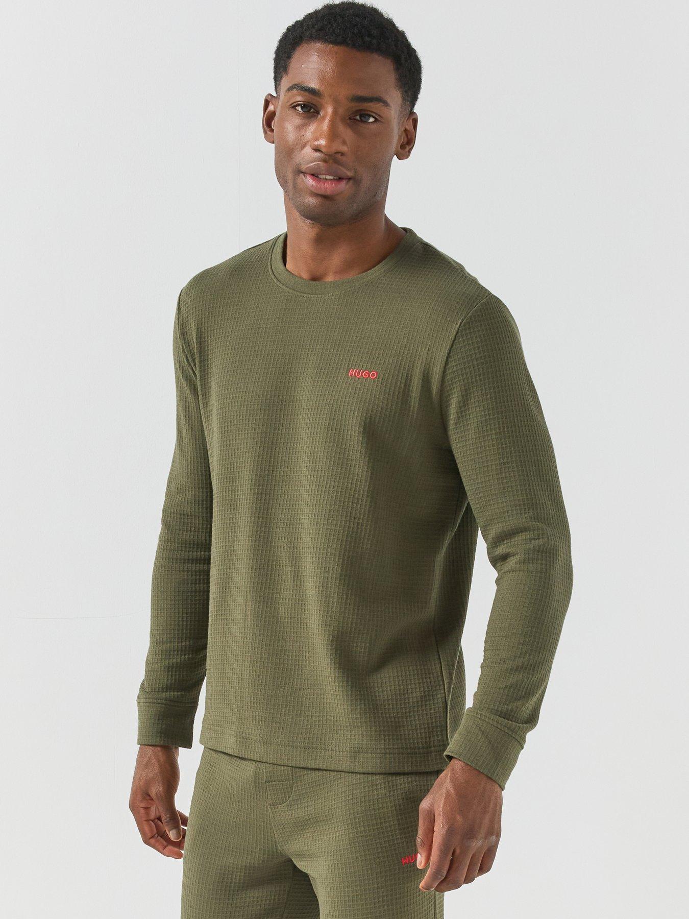 HUGO Hugo Austin Longsleeve Loungewear Top - Dark Green