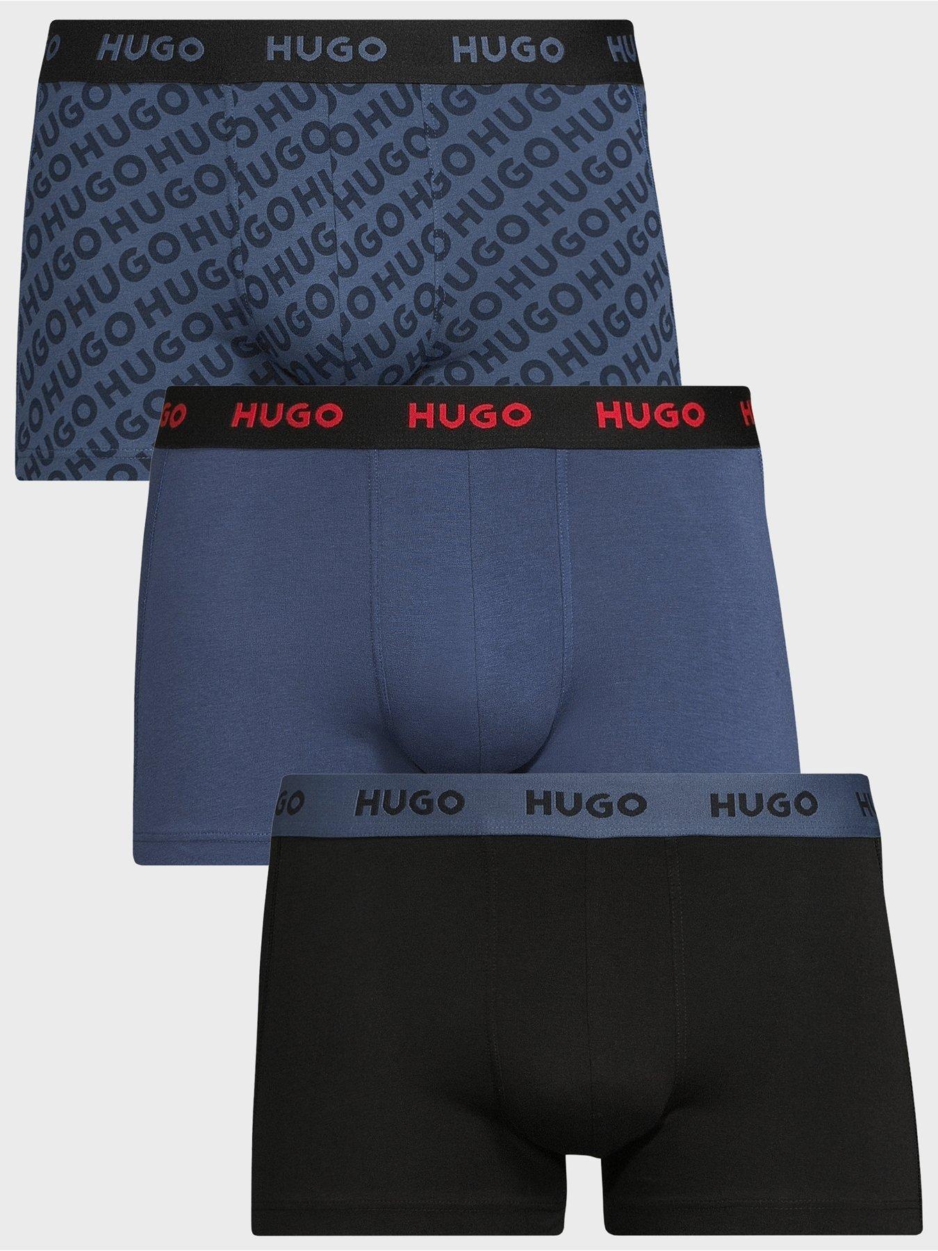 HUGO Hugo Triplet Design 3 Pack Trunks - Blue