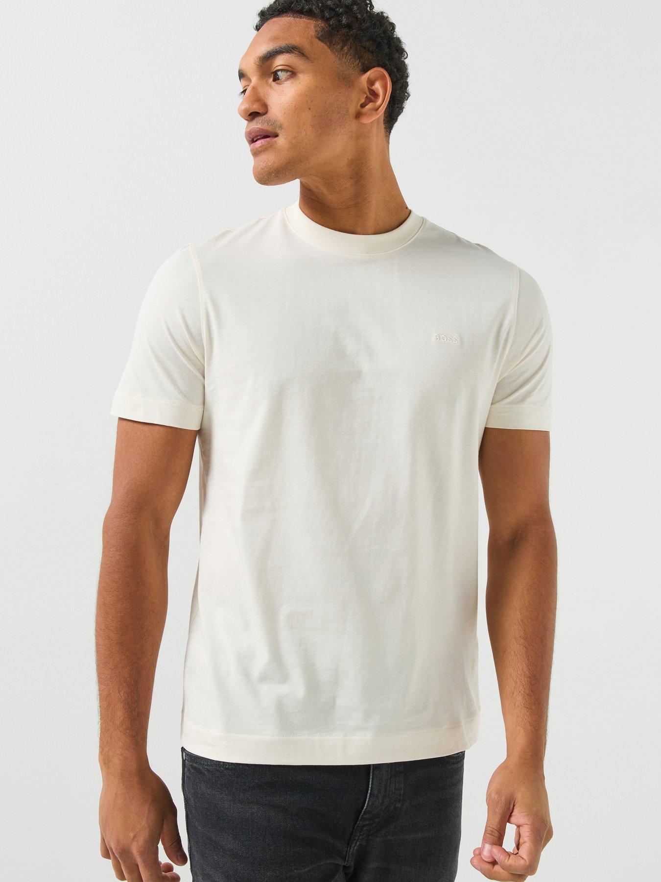 BOSS Boss Thompson 01 Chest Logo Regular Fit T-Shirt - White