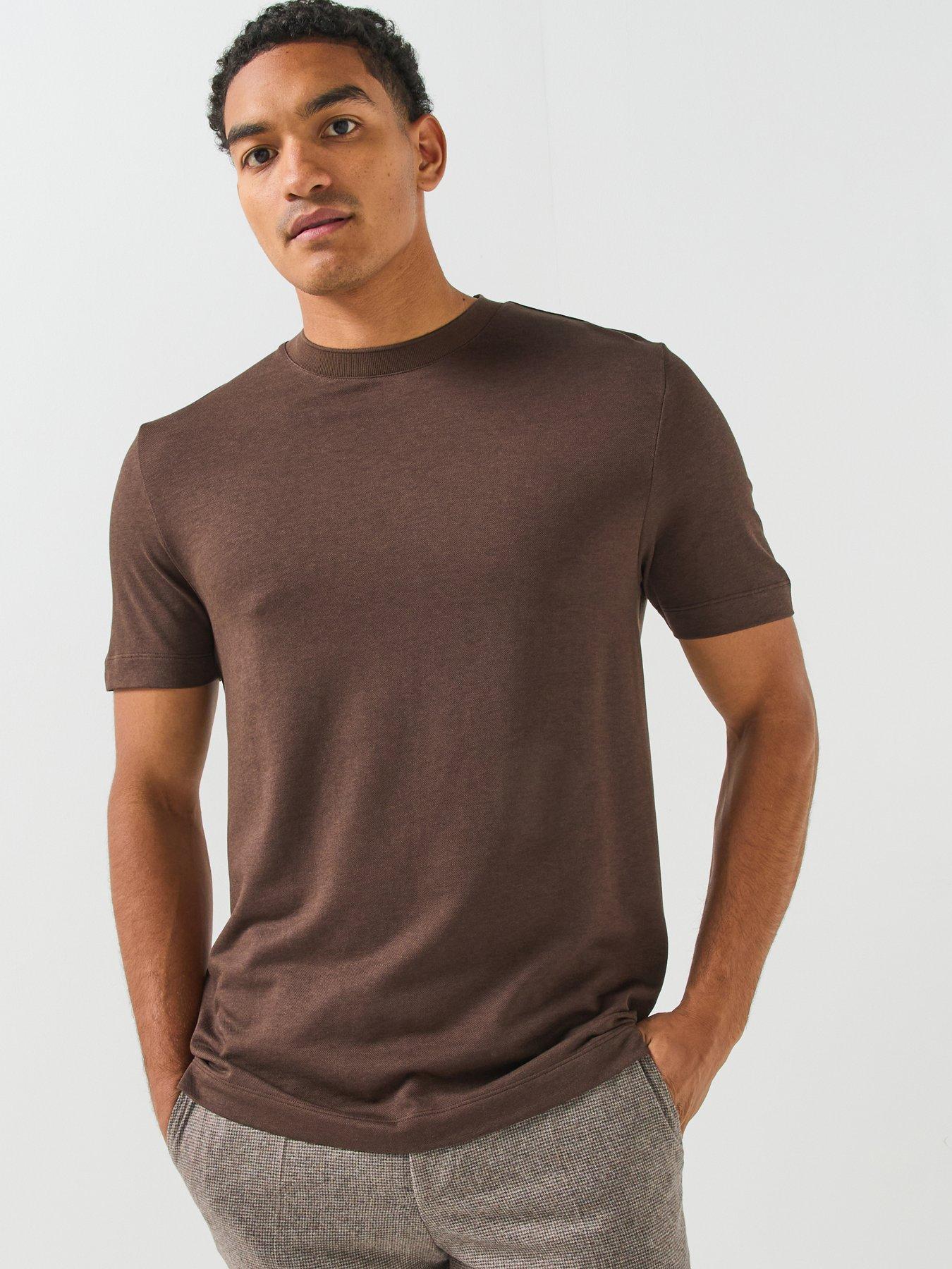 BOSS Boss H-Thompson 205 Regular Fit T-Shirt - Brown