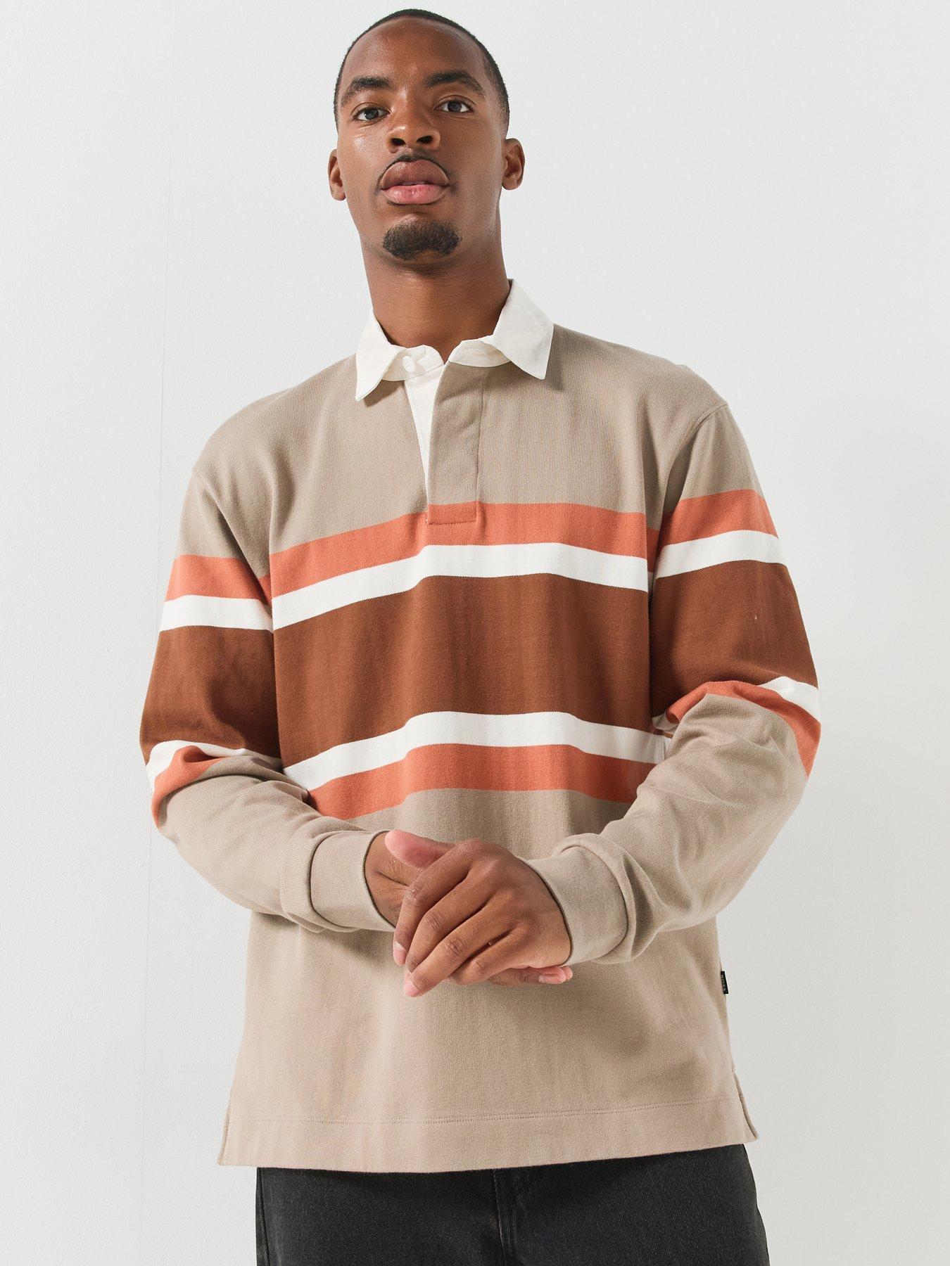BOSS Boss C-Saarinen 18 Rugby Long Sleeve Polo Shirt - Light Brown