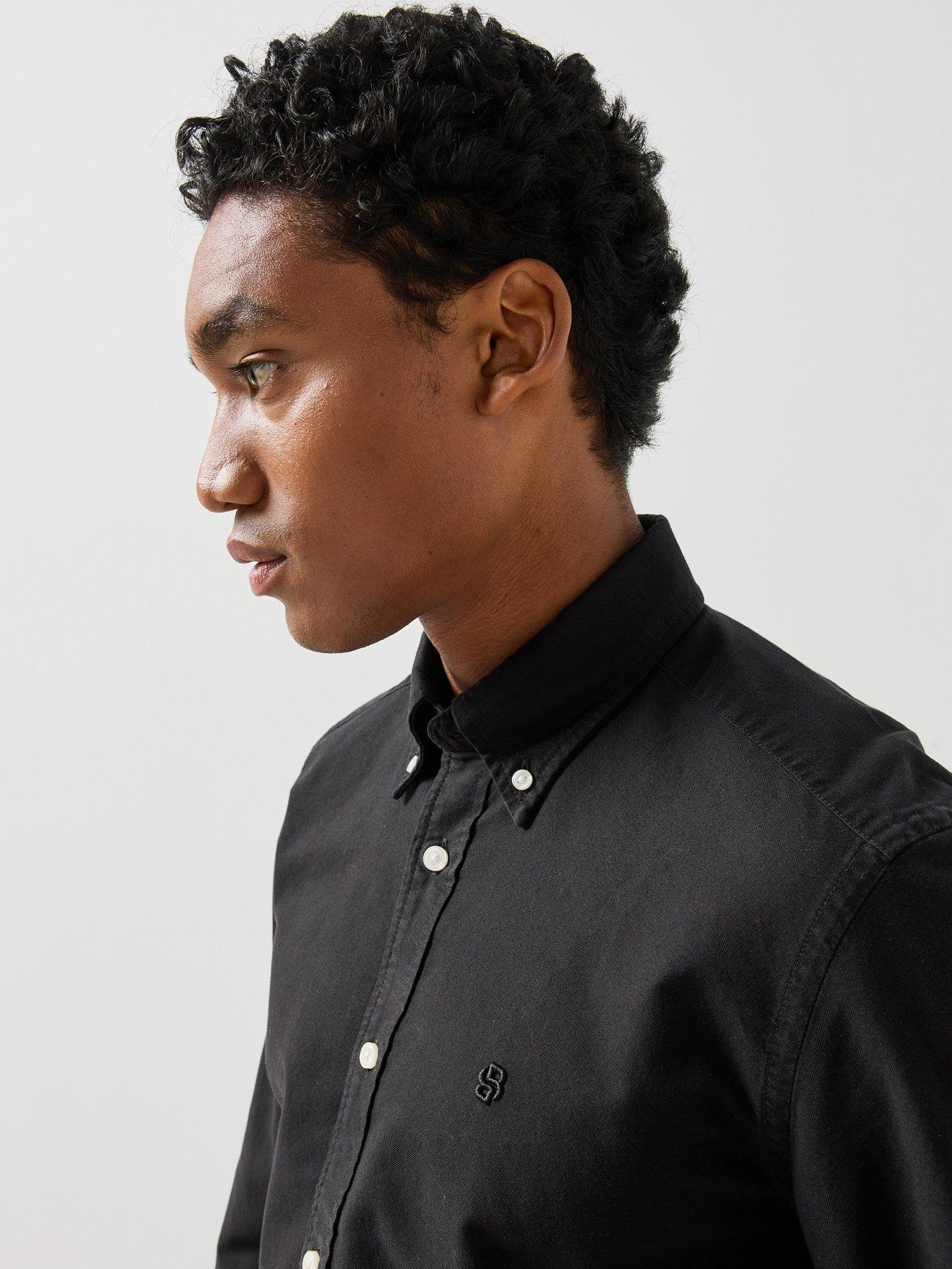 Image 4 of 6 of BOSS Boss H-Liam Button Down Regular Fit Shirt - Black