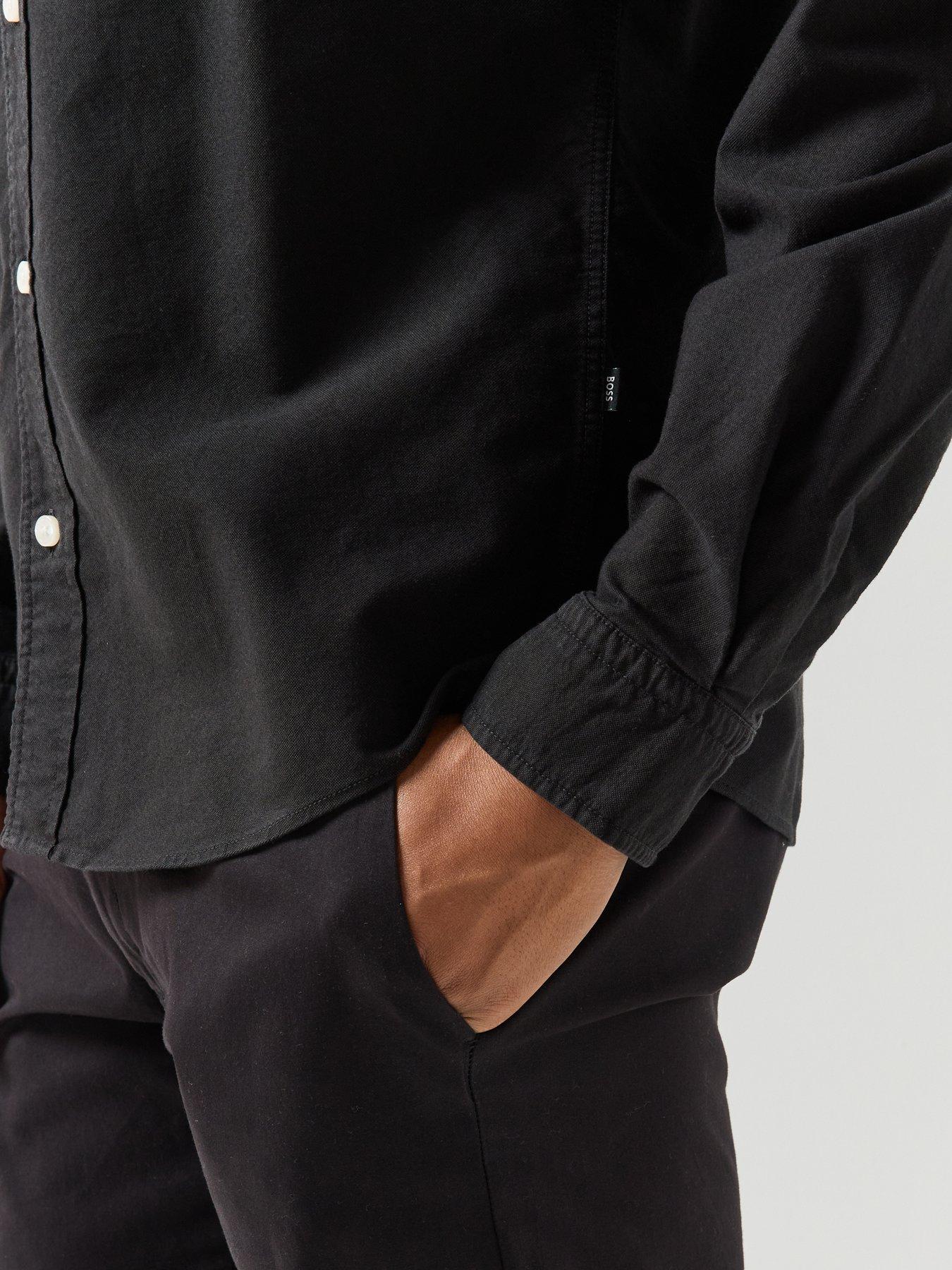 Image 5 of 6 of BOSS Boss H-Liam Button Down Regular Fit Shirt - Black