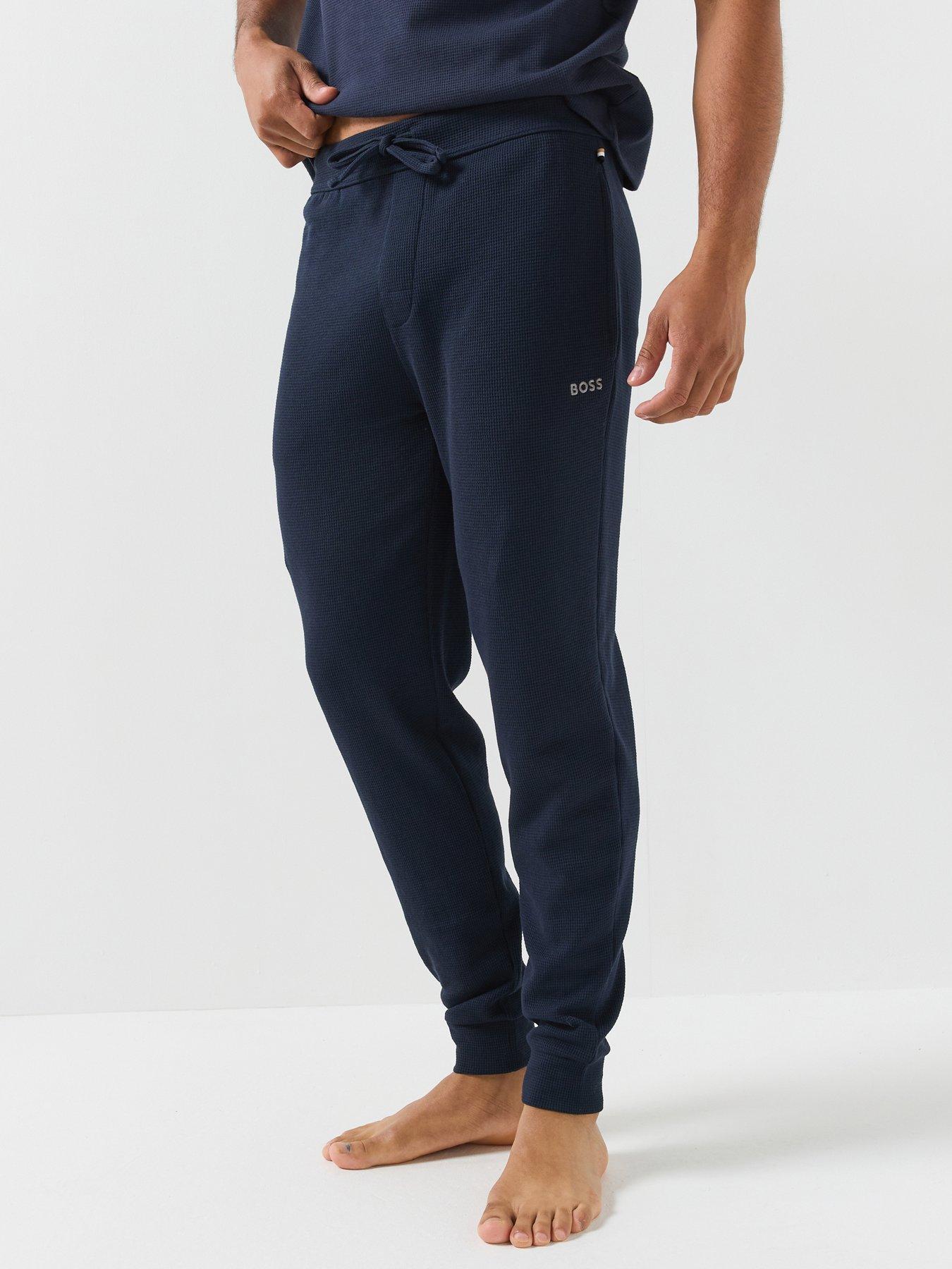 BOSS Boss Waffle Cuffed Loungewear Pants - Navy