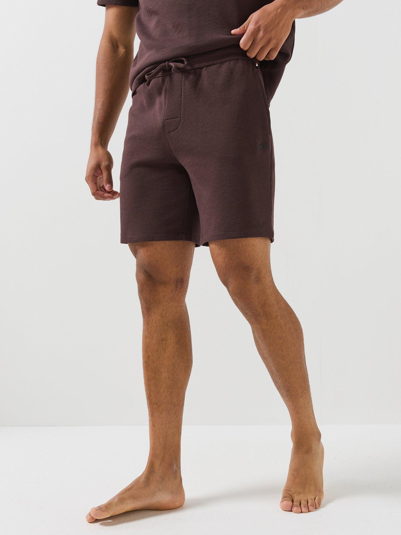 BOSS Boss Waffle Loungewear Shorts - Brown