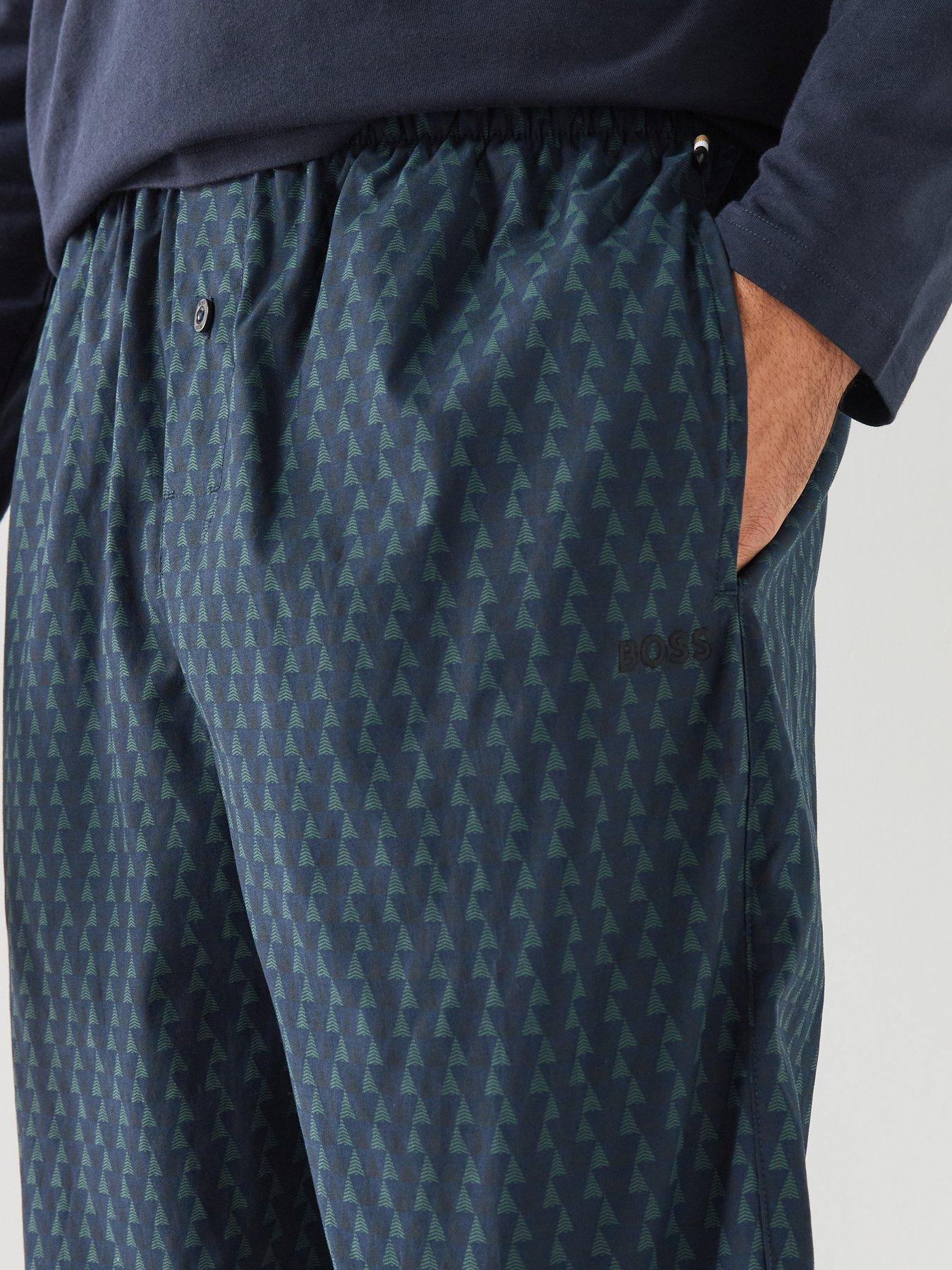 Image 5 of 6 of BOSS Mens Chris Soft Stretch Pyjama Set - Navy