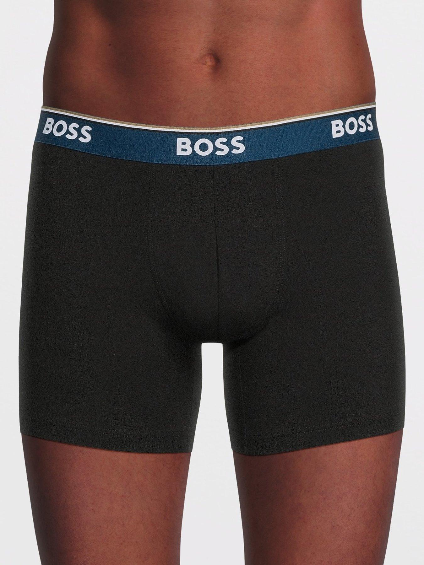 Image 2 of 3 of BOSS BOSS Mens 3 Pack Cotton Stretch Boxer Briefs - Multi
