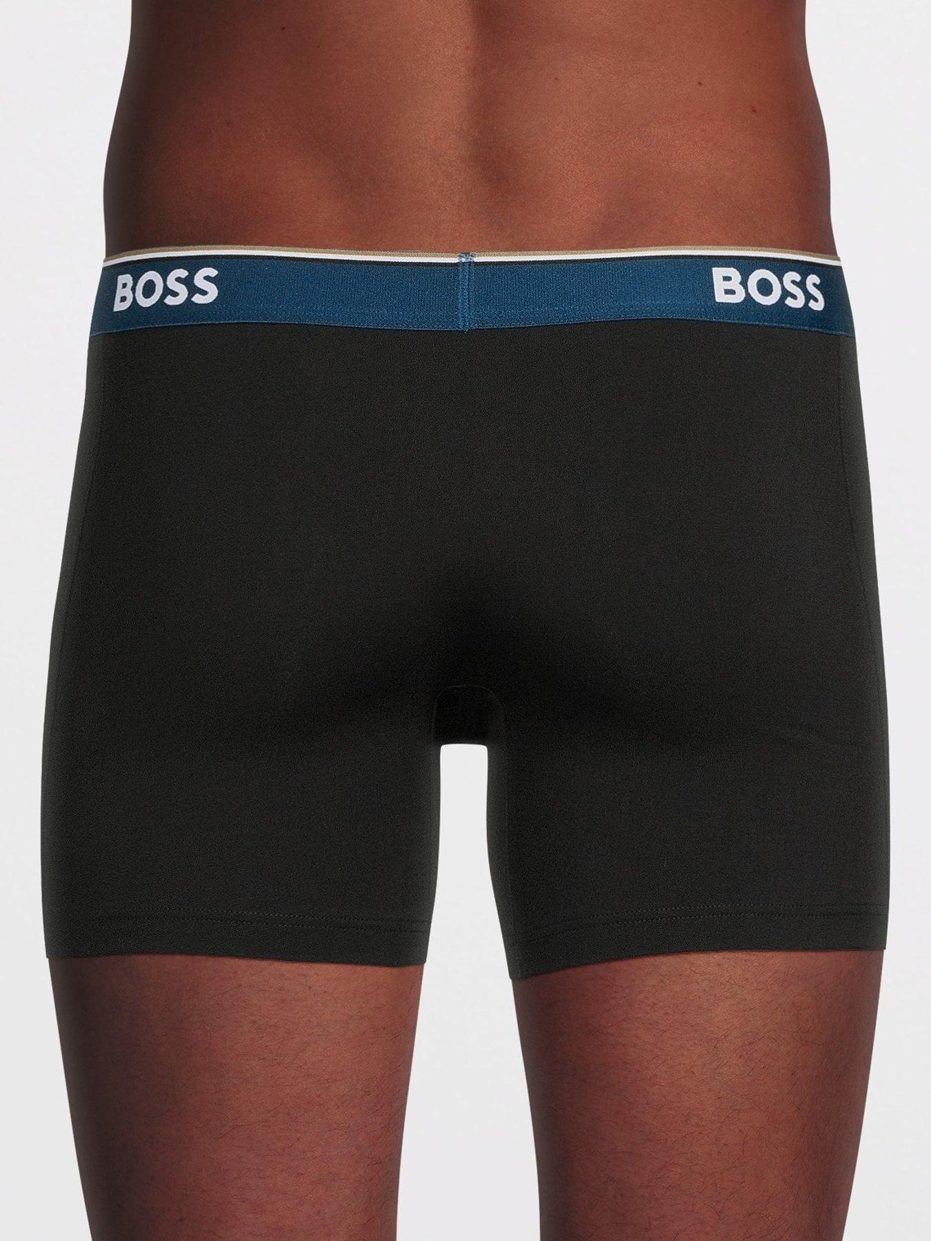 Image 3 of 3 of BOSS BOSS Mens 3 Pack Cotton Stretch Boxer Briefs - Multi
