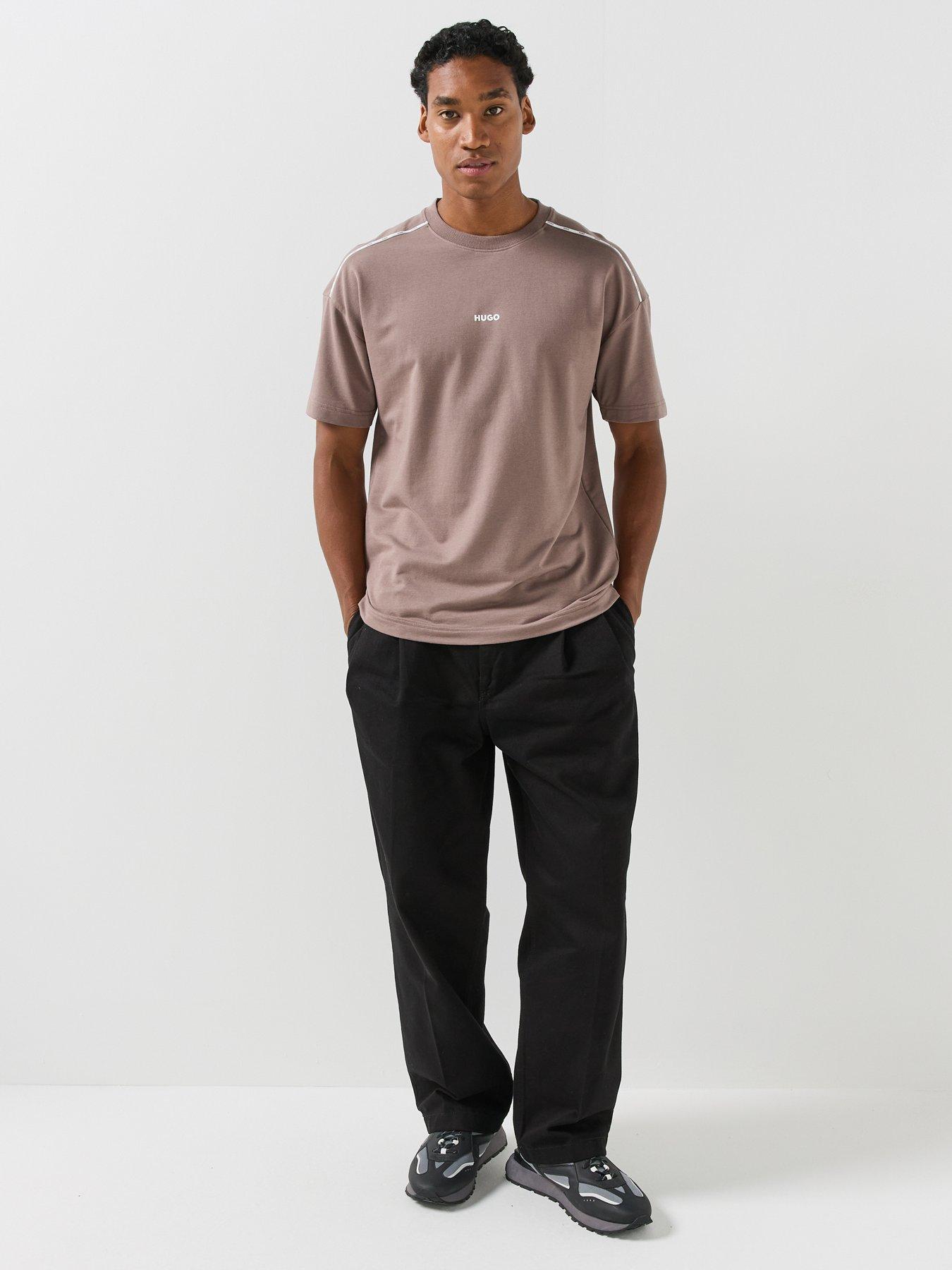 Image 3 of 4 of HUGO Hugo Noah Piped Loungewear Top - Brown