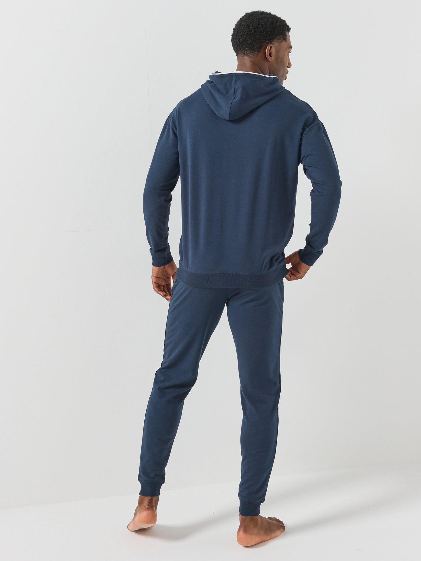 Image 2 of 6 of HUGO Hugo Noah Loungewear Hoodie - Navy