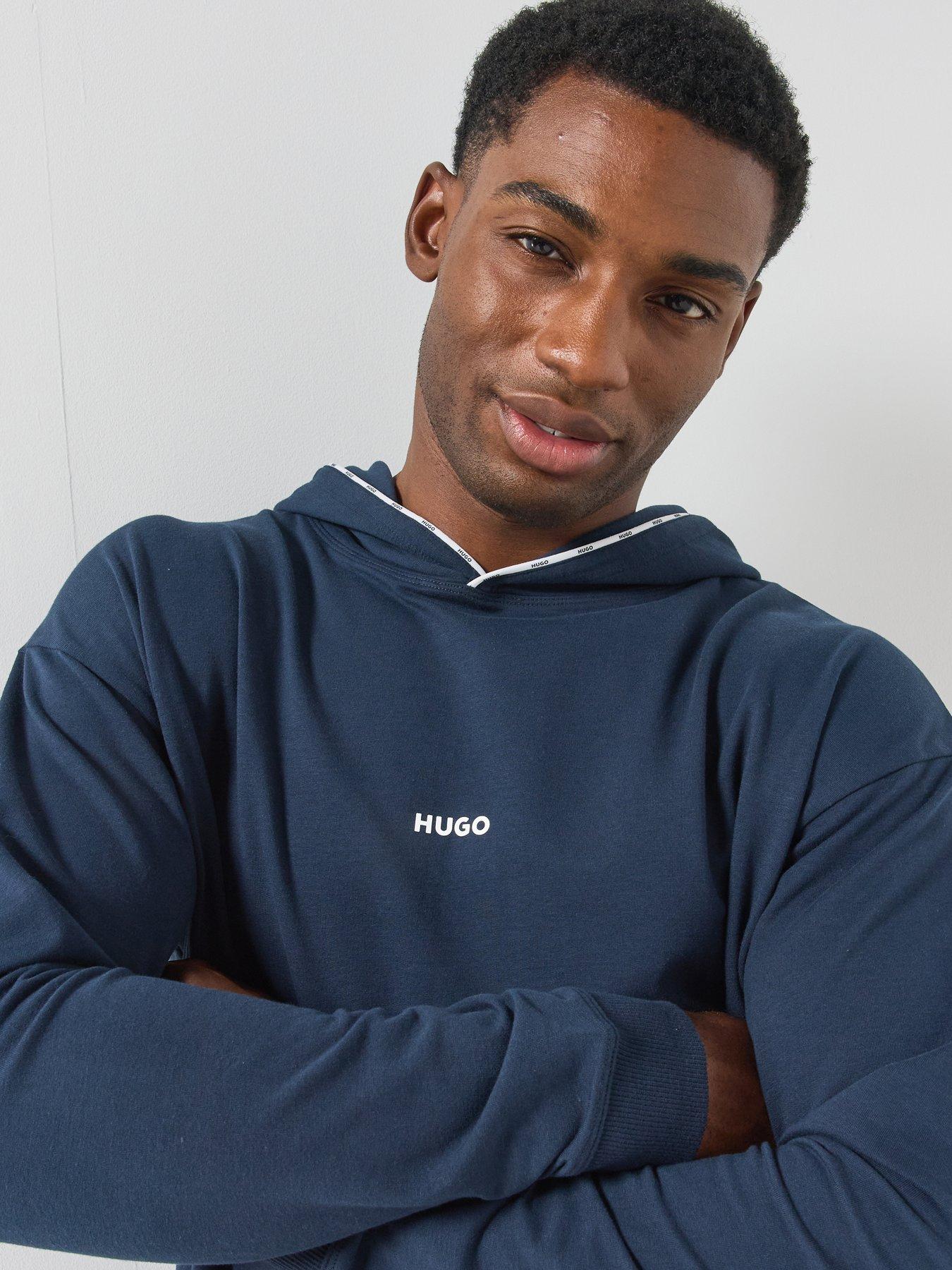 Image 4 of 6 of HUGO Hugo Noah Loungewear Hoodie - Navy