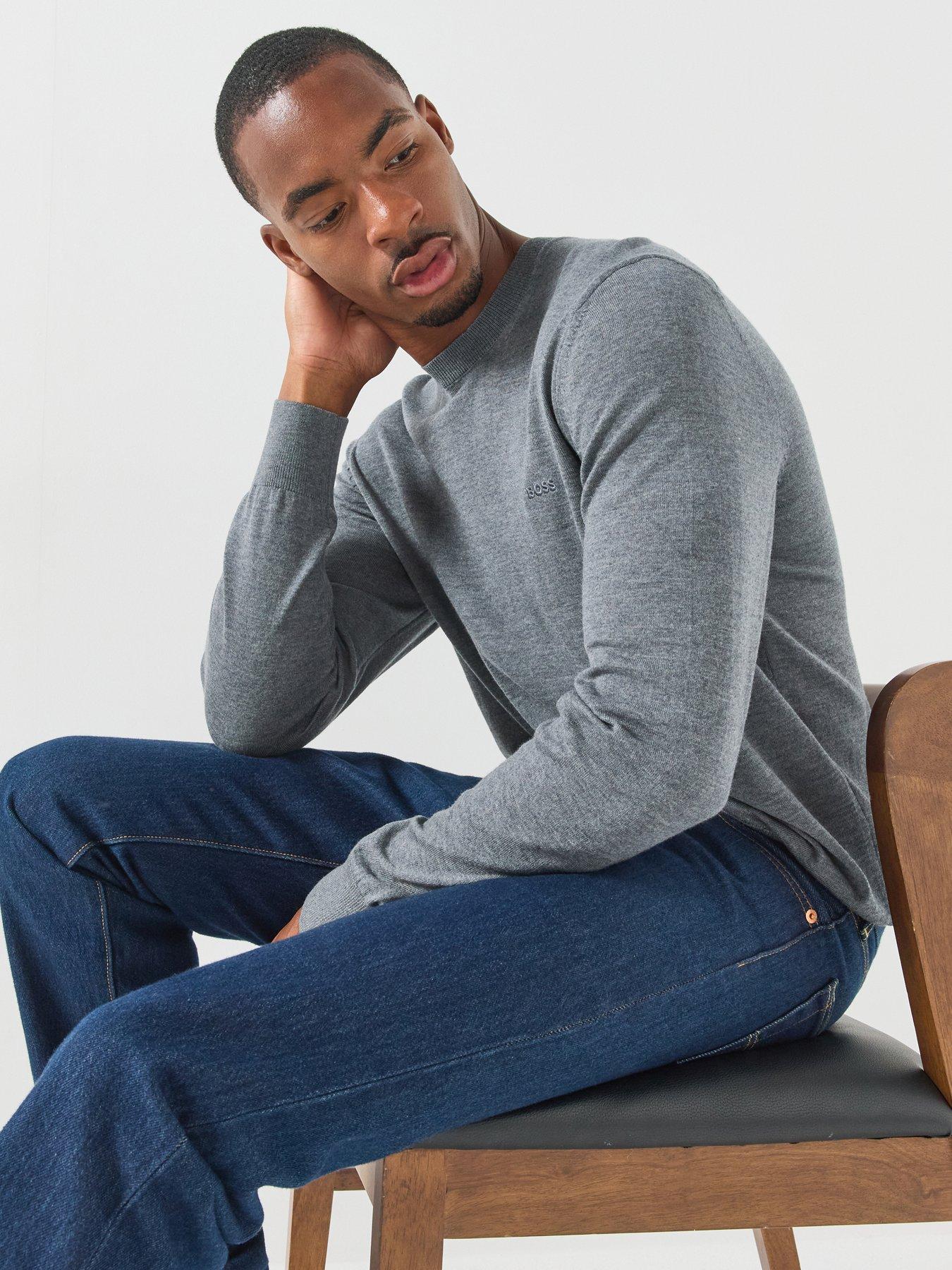 BOSS Boss H-Leno-L Knitted Jumper - Grey