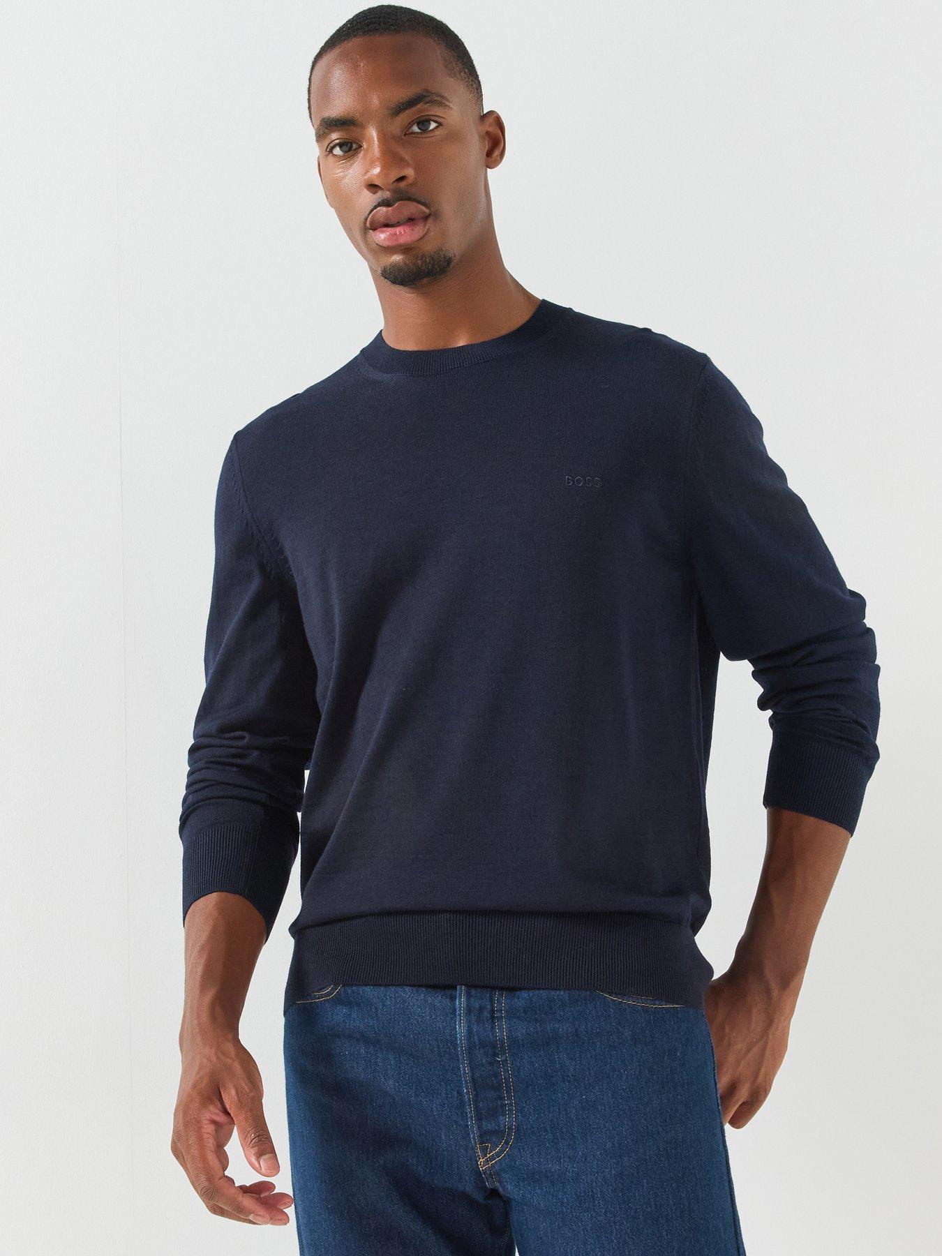 BOSS Boss H-Leno-L Knitted Jumper - Navy