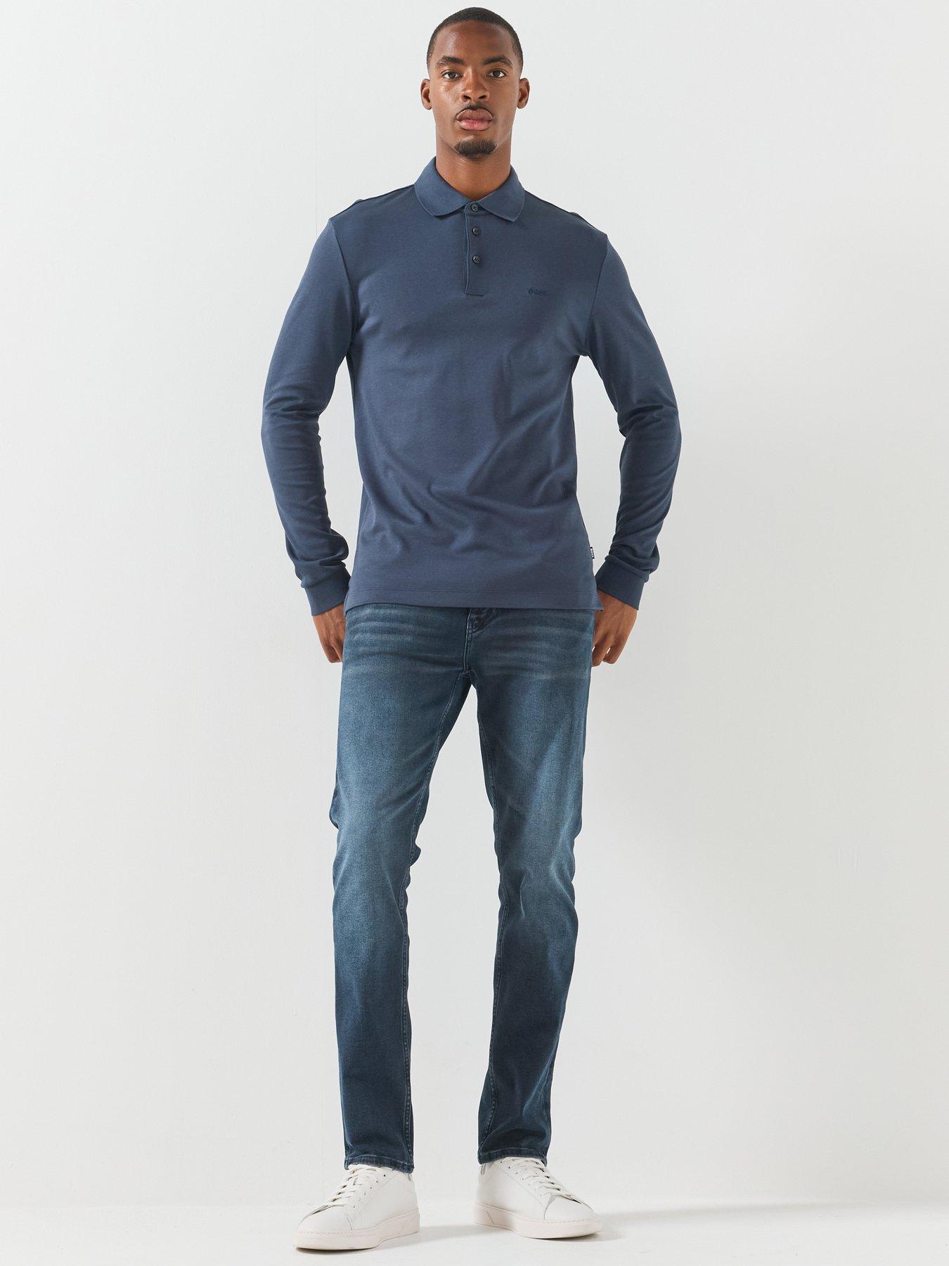 Image 3 of 6 of BOSS Boss Pado 30 Longsleeve Polo Shirt - Blue