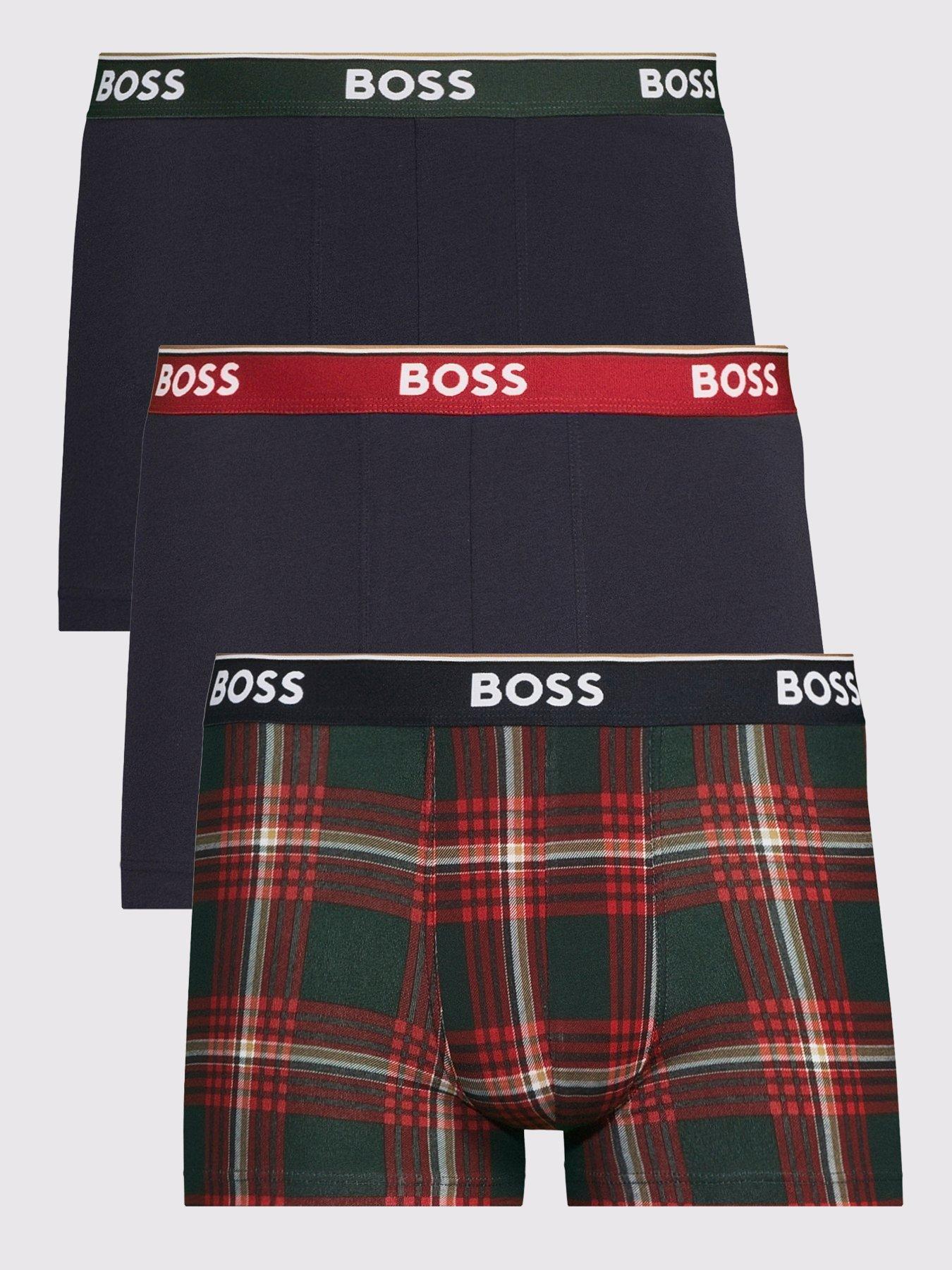 BOSS Boss 3 Pack Power Design Trunks - Red