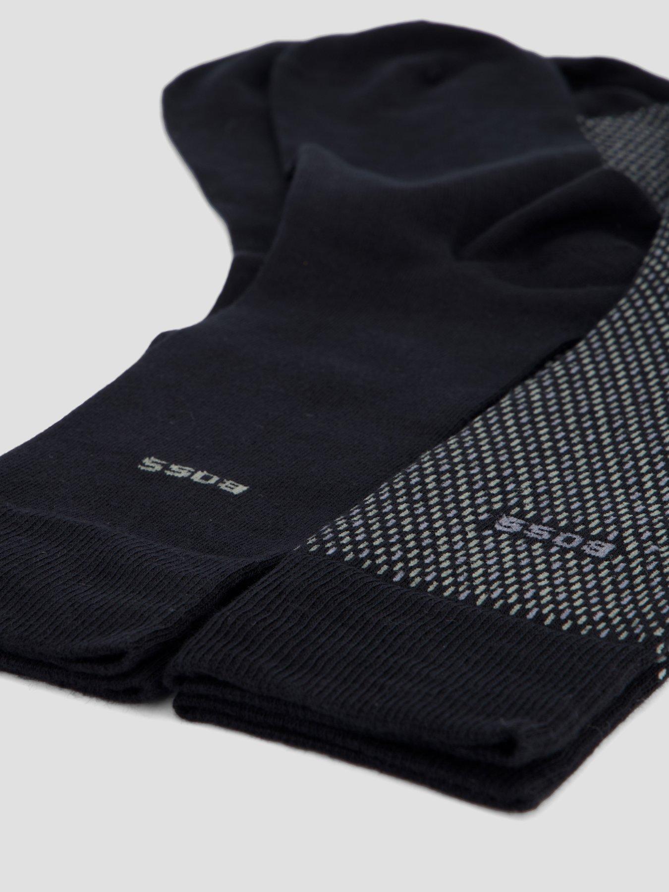 Image 4 of 5 of BOSS 2 Pack Minipattern Crew Socks - Black