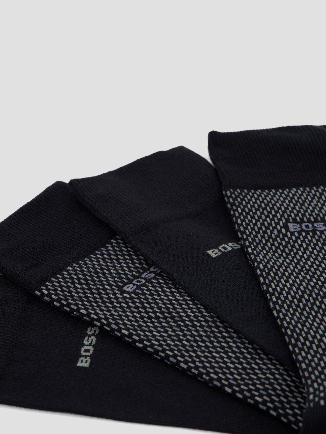 Image 5 of 5 of BOSS 2 Pack Minipattern Crew Socks - Black