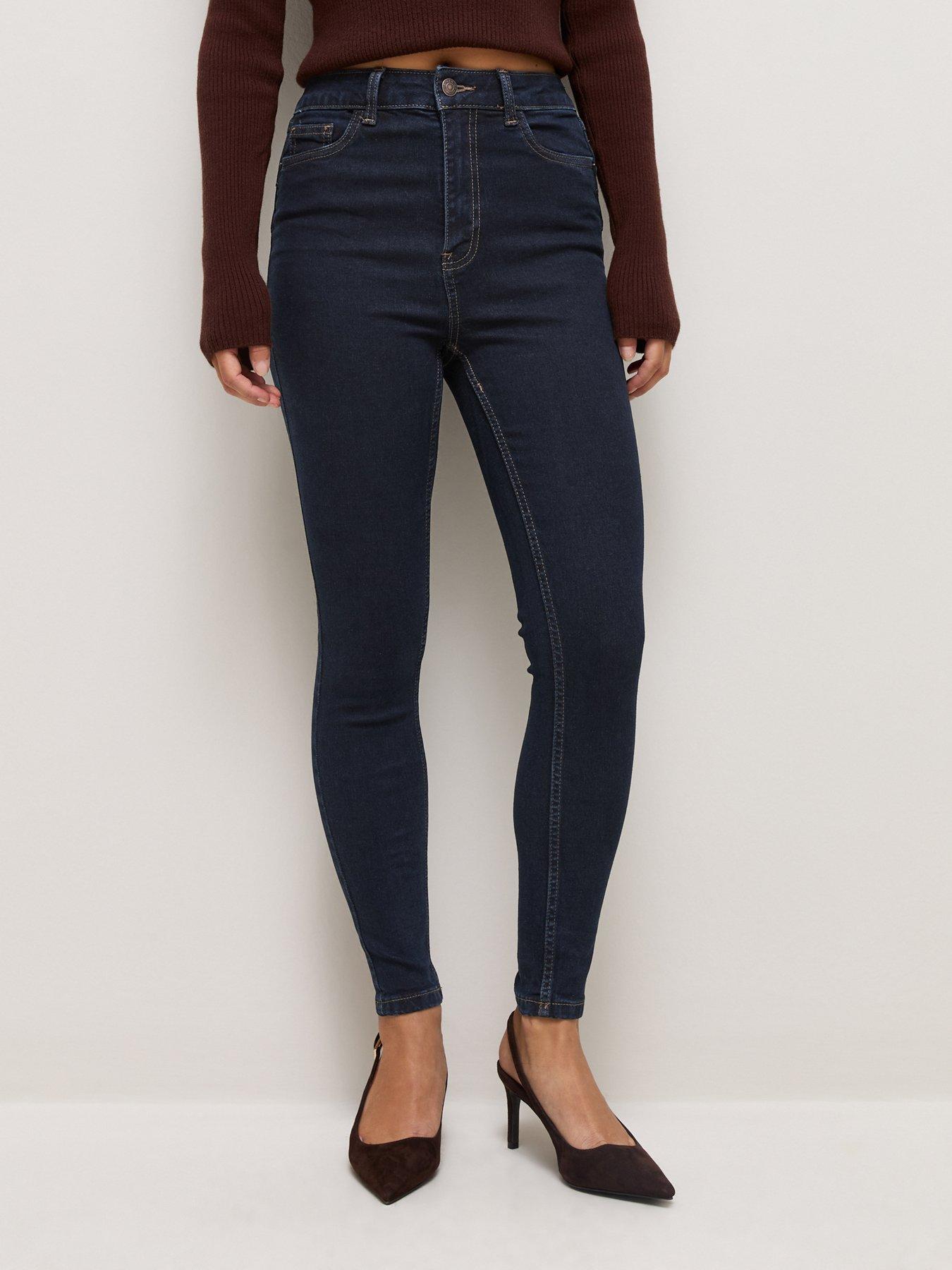 Image 1 of 7 of New Look Women's Petite Jenna Skinny Fit Jeans - Blue