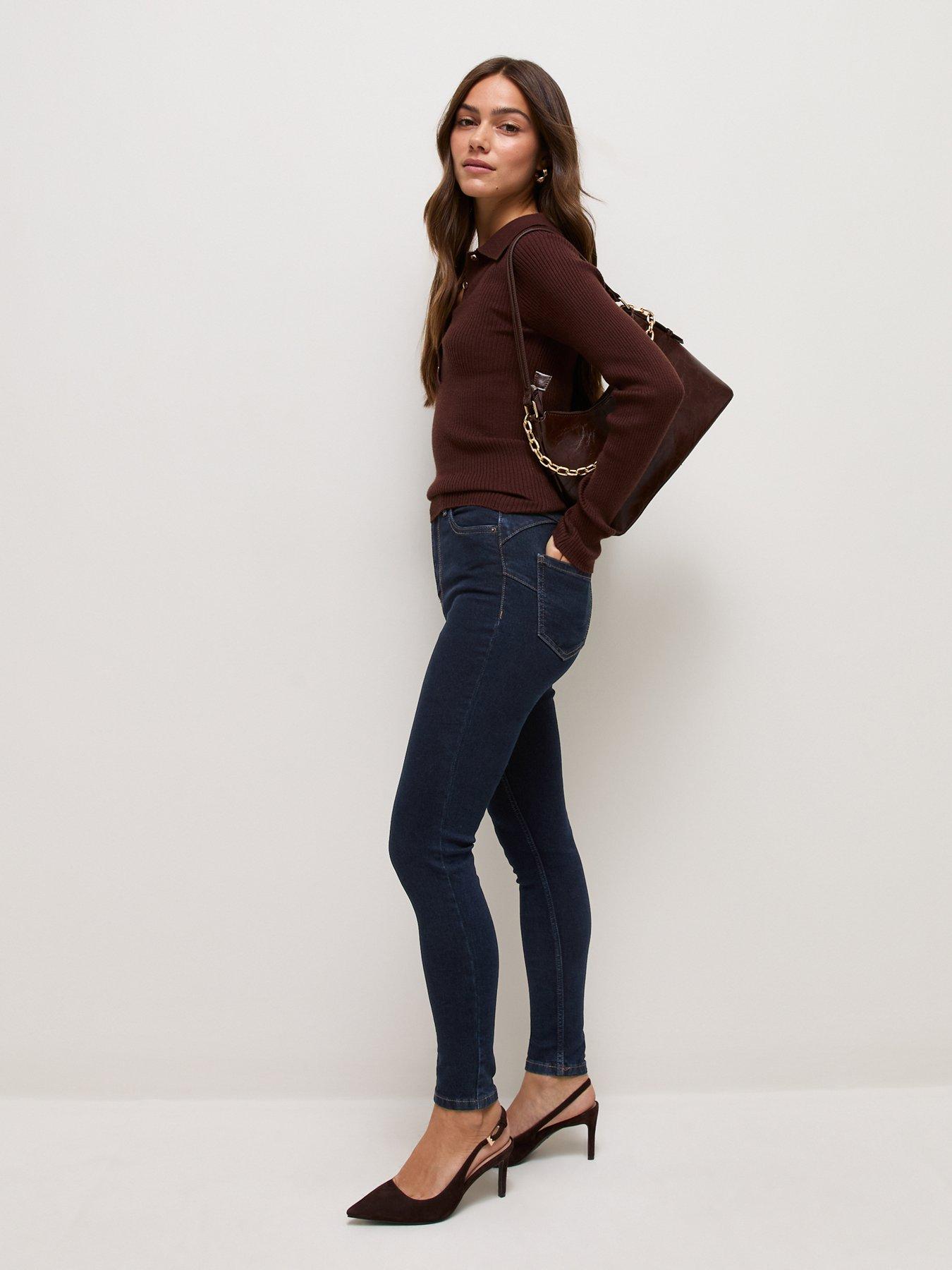 Image 4 of 7 of New Look Women's Petite Jenna Skinny Fit Jeans - Blue