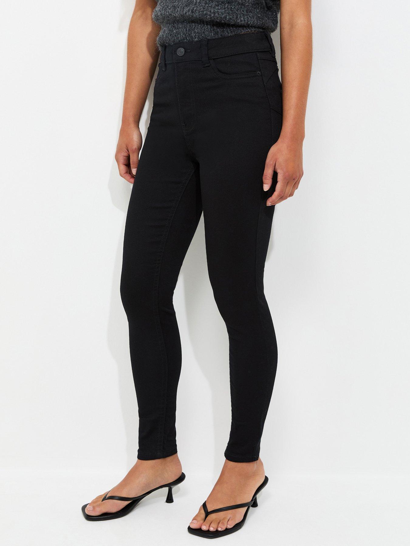 Image 1 of 6 of New Look Women's Petite Jenna Skinny Fit Jeans - Black