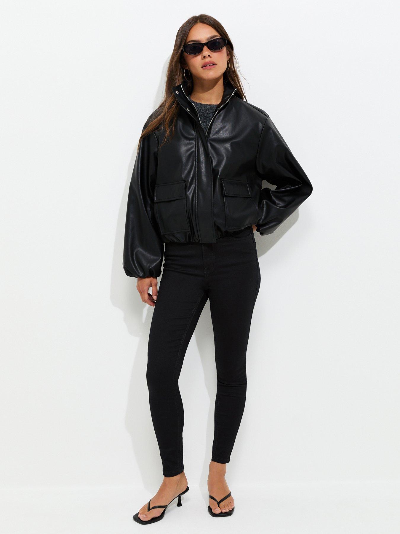 Image 3 of 6 of New Look Women's Petite Jenna Skinny Fit Jeans - Black