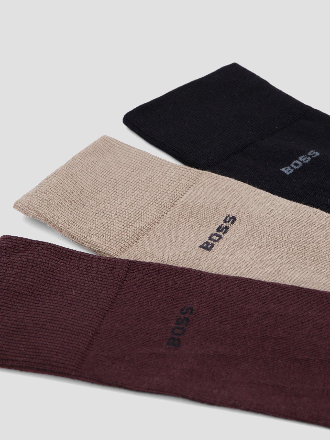 Image 3 of 3 of BOSS BOSS Mens 3 Pack Logo Crew Socks - Multi