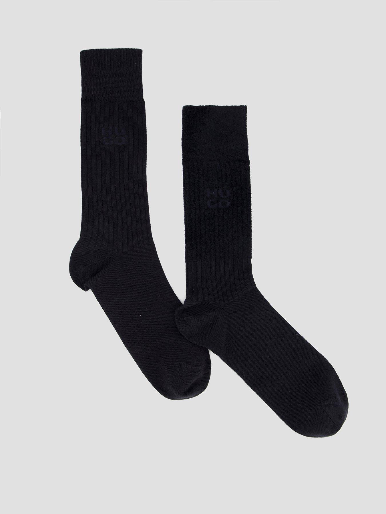 HUGO Hugo 2 Pack Velvet Crew Socks - Black