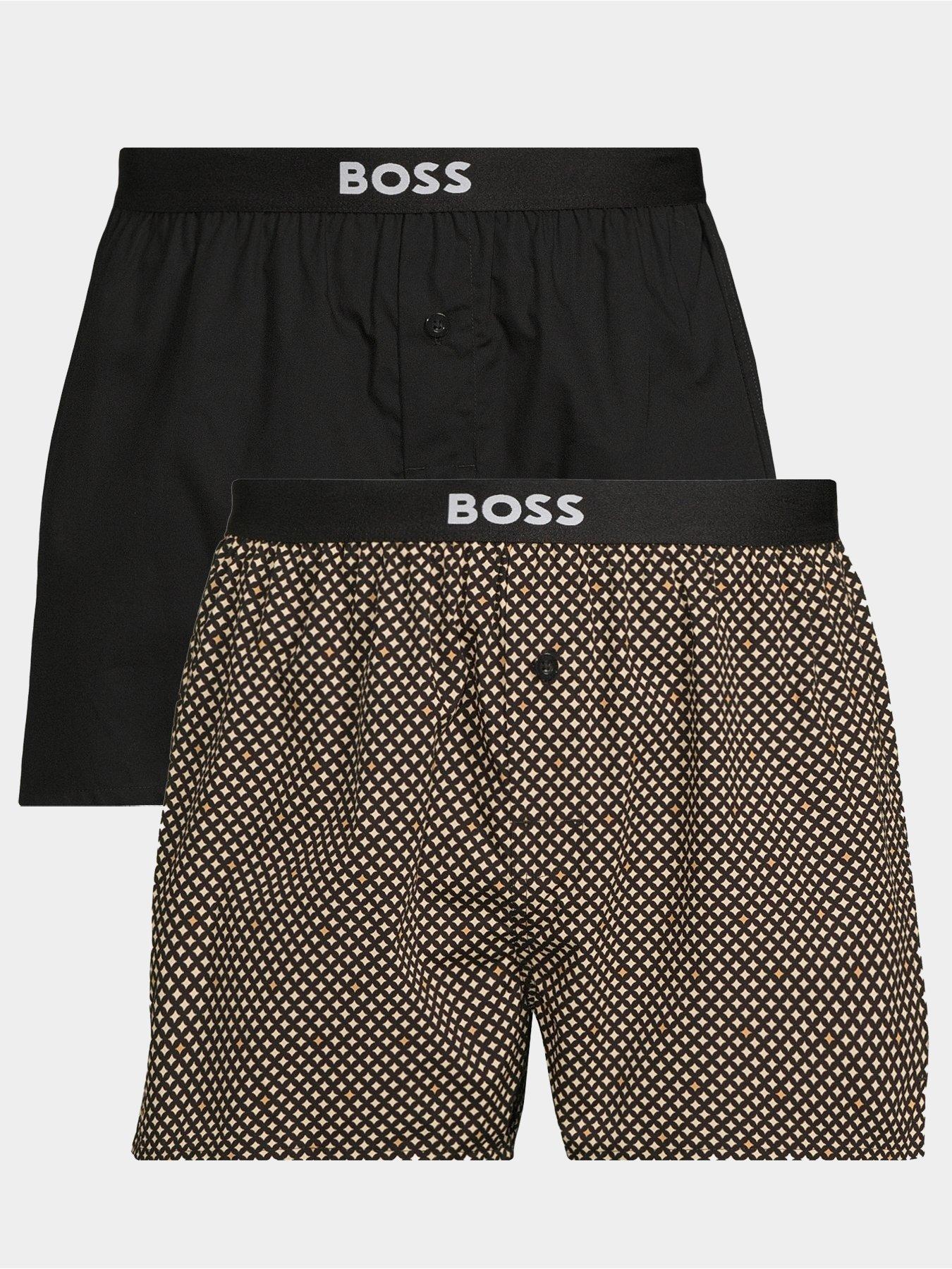 Image 1 of 3 of BOSS Boss Bodywear 2 Pack Woven Boxer (navy/blue Stripe) - Multi
