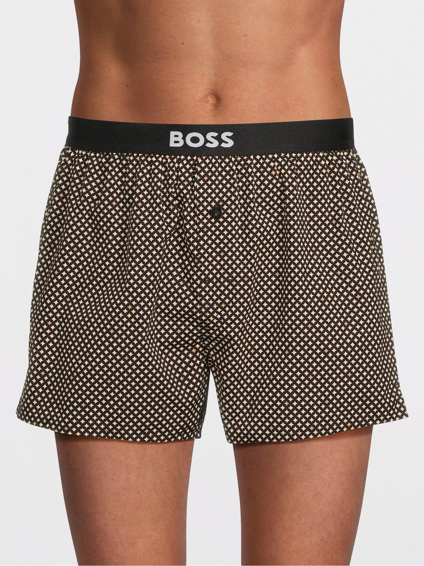 Image 2 of 3 of BOSS Boss Bodywear 2 Pack Woven Boxer (navy/blue Stripe) - Multi