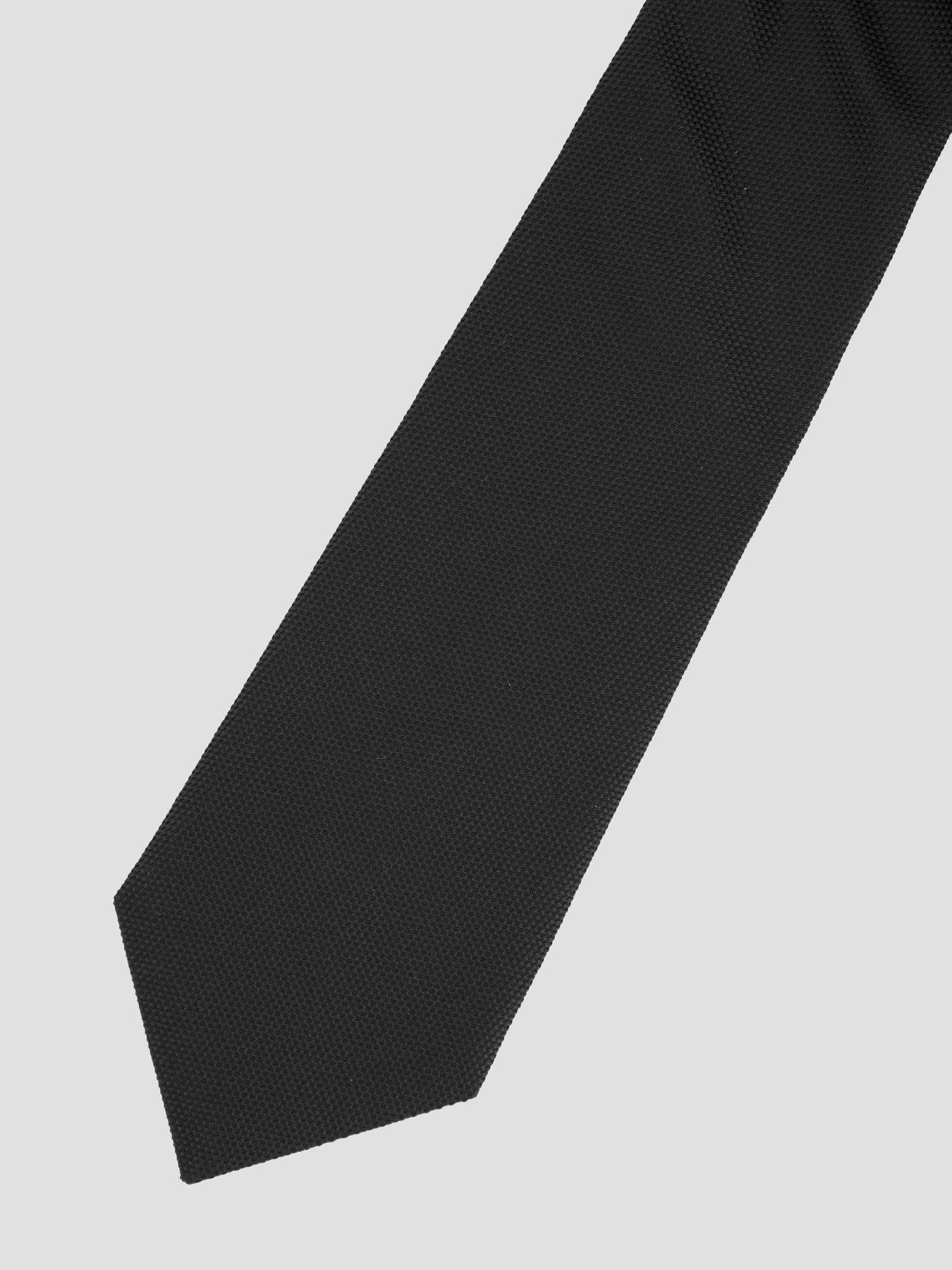 Image 2 of 4 of BOSS BOSS Mens Textured Pure Silk H-Tie - Black