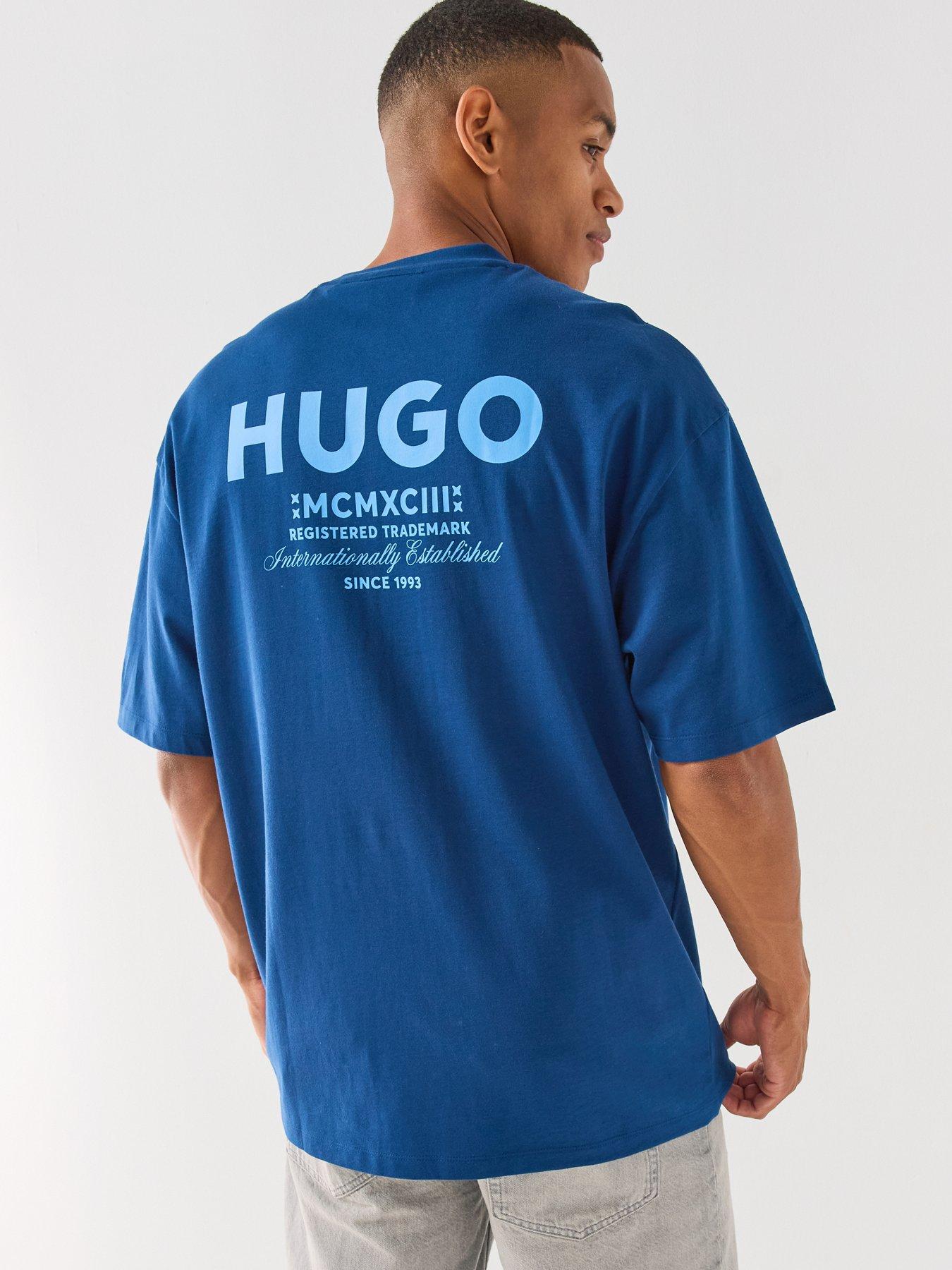 HUGO Blue Nalono Loose Fit T-Shirt - Navy
