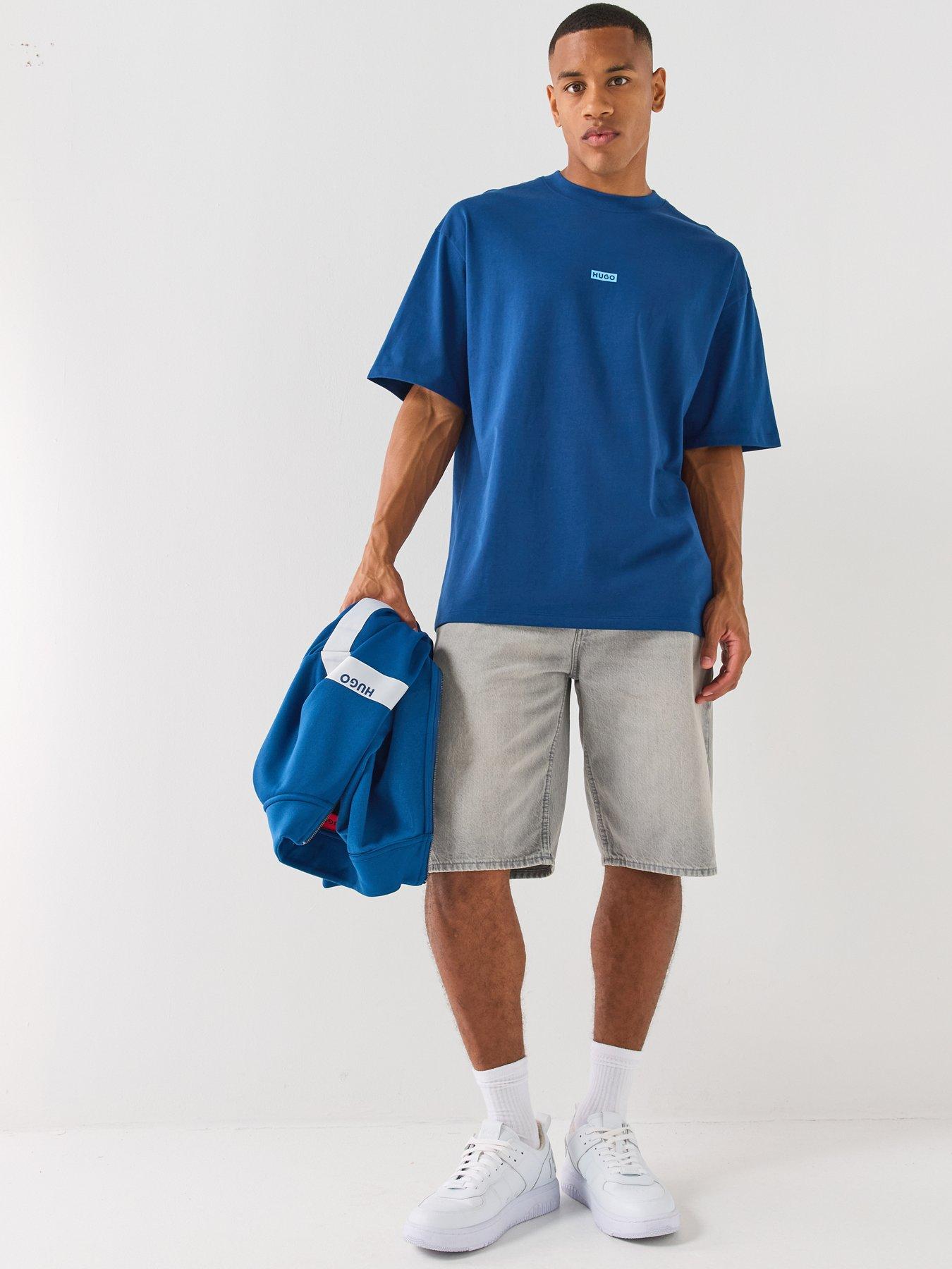 Image 3 of 6 of HUGO Blue Nalono Loose Fit T-Shirt - Navy
