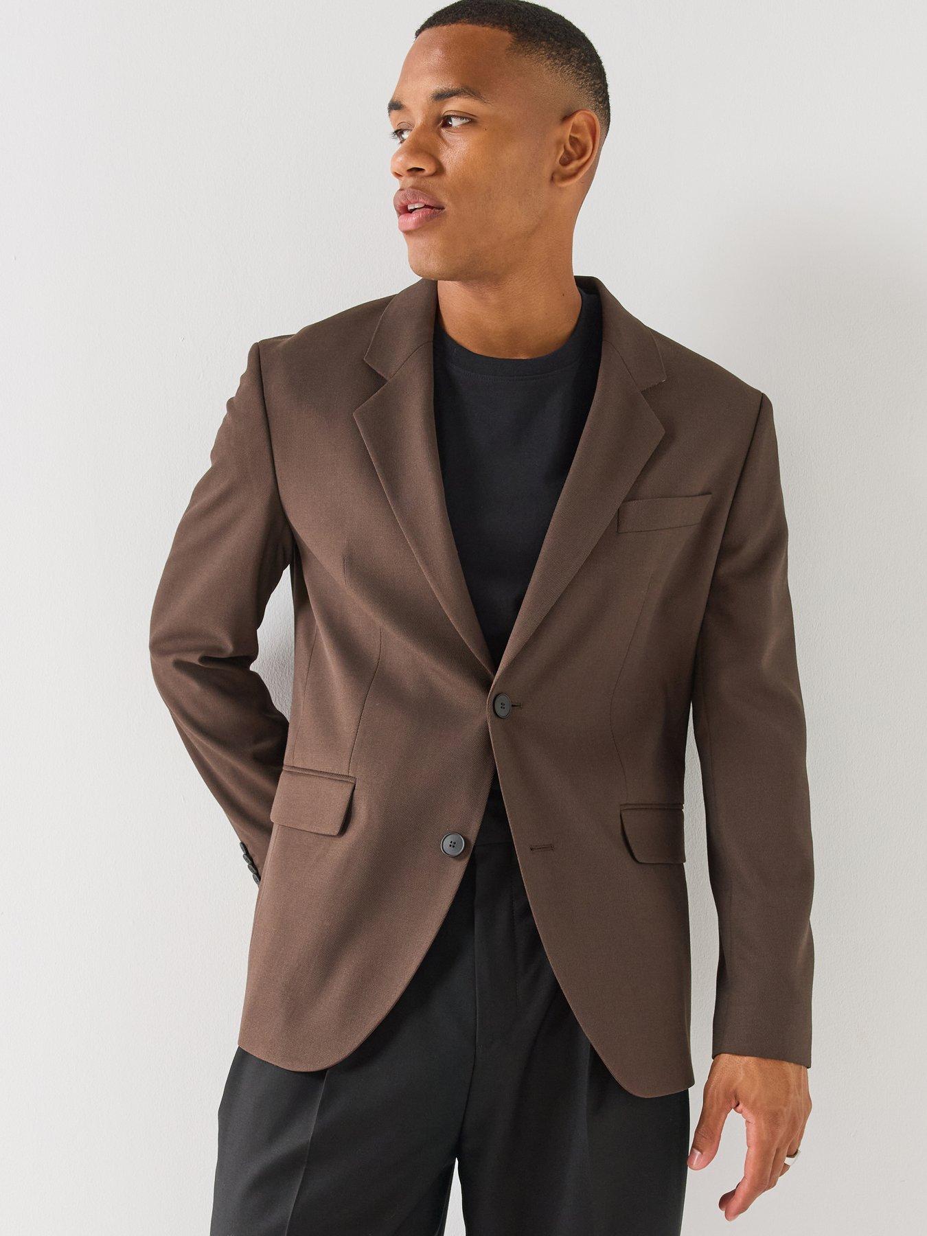HUGO Karlo243X Modern Fit Blazer - Brown