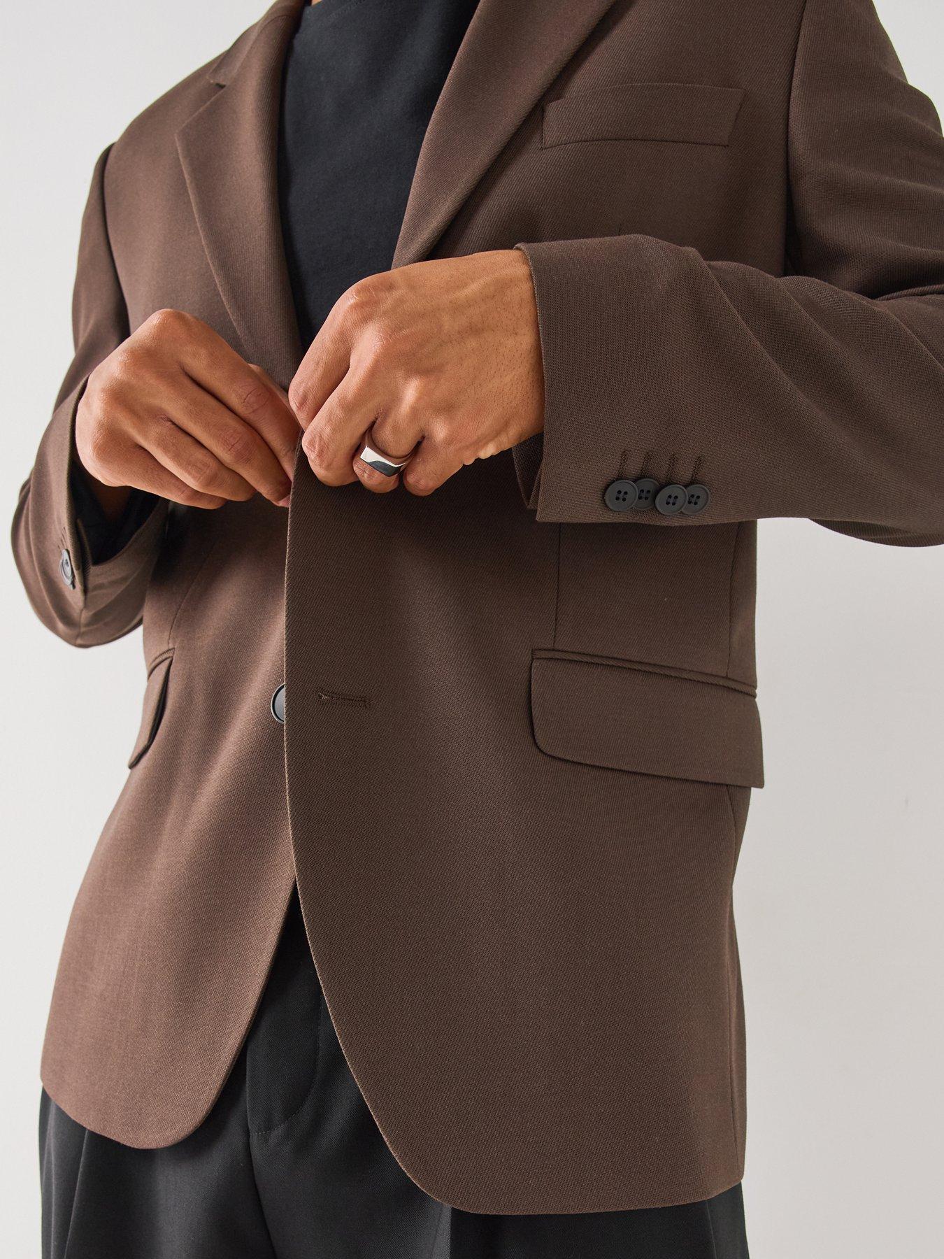 Image 4 of 5 of HUGO Karlo243X Modern Fit Blazer - Brown