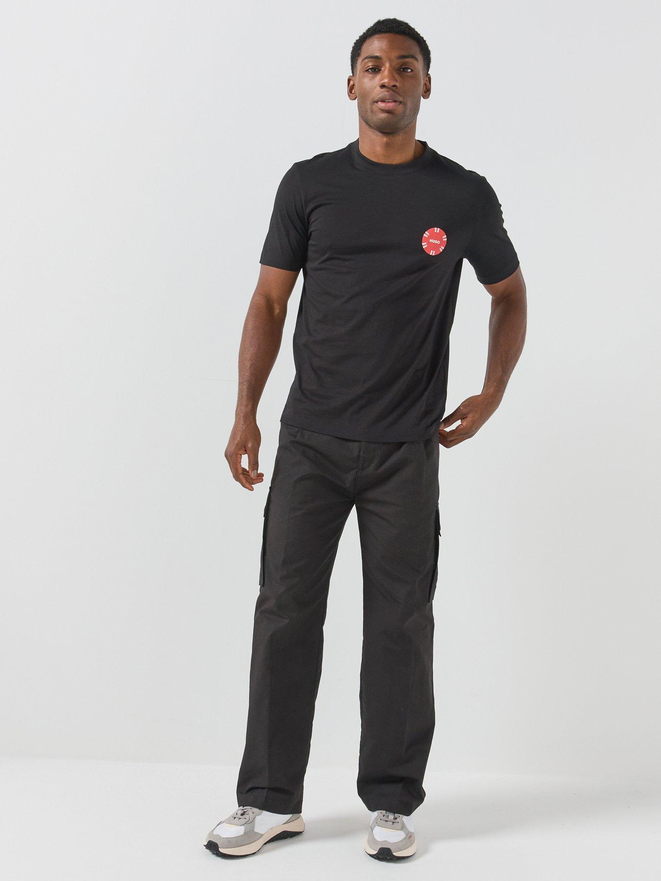 Image 3 of 5 of HUGO Datril Poker Chip Graphic T-Shirt - Black
