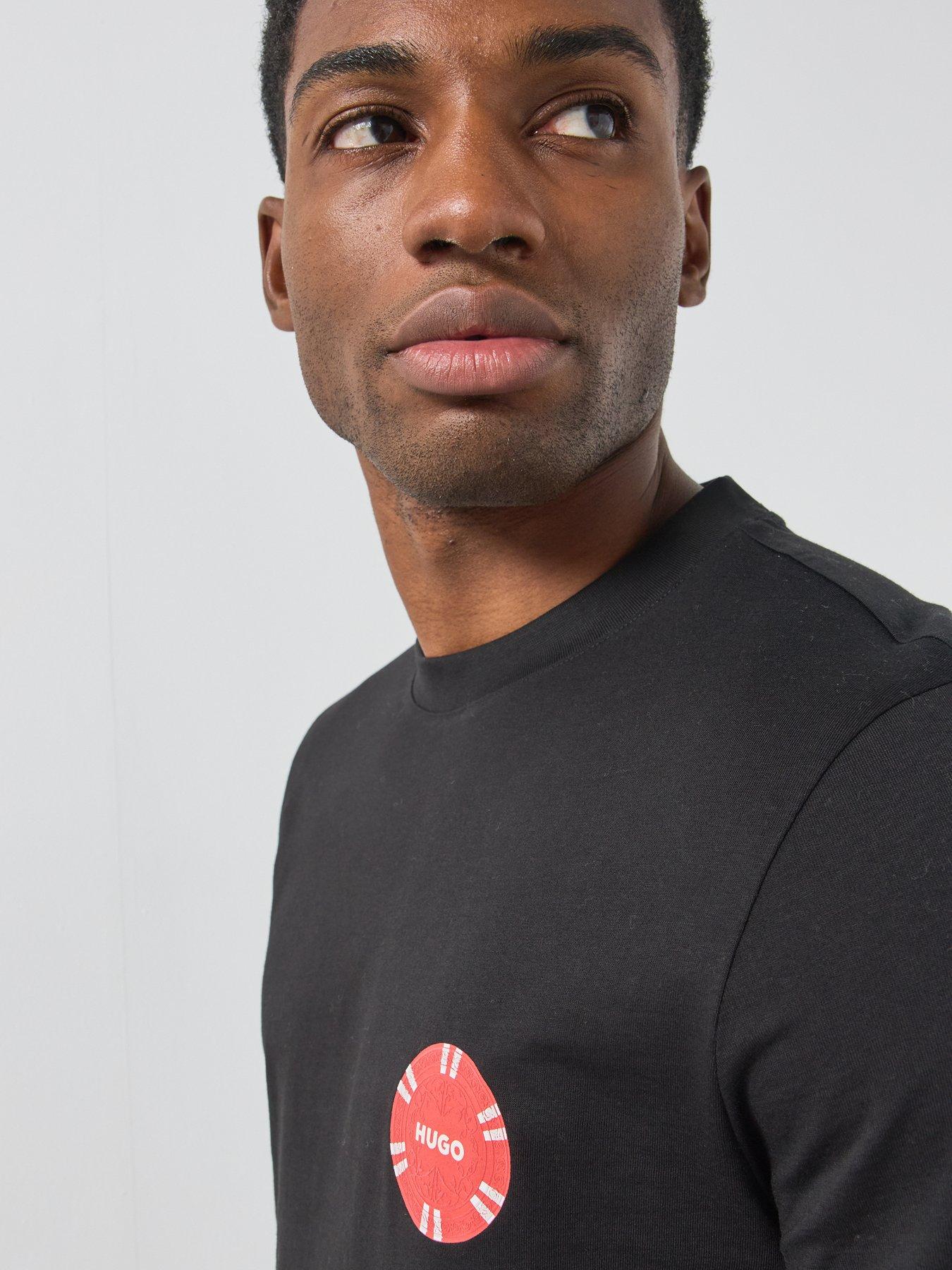 Image 5 of 5 of HUGO Datril Poker Chip Graphic T-Shirt - Black