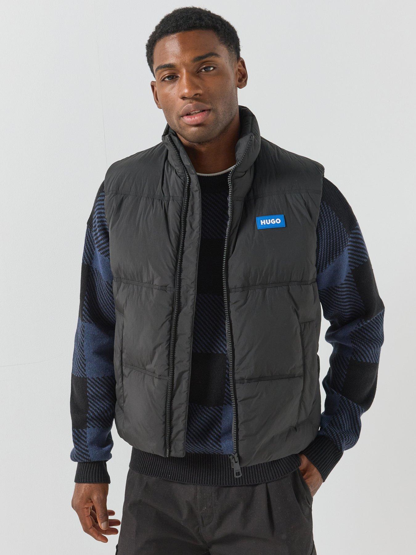 Image 1 of 6 of HUGO Hugo Blue Bodolino2541 Relaxed Fit Puffer Gilet - Black