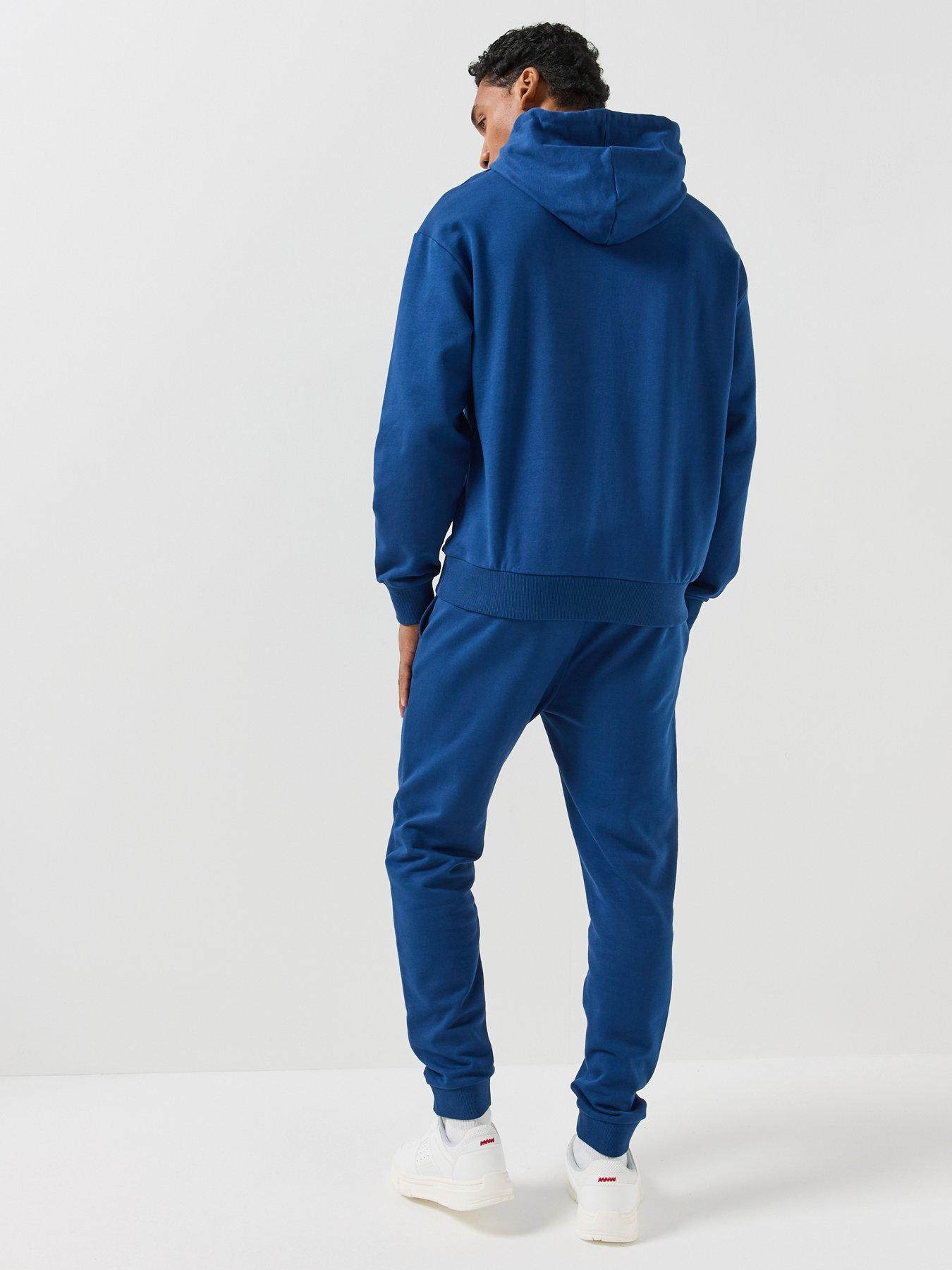 Image 2 of 6 of HUGO Hugo Mens Regular Fit Hooded Cuffed Tracksuit - Navy